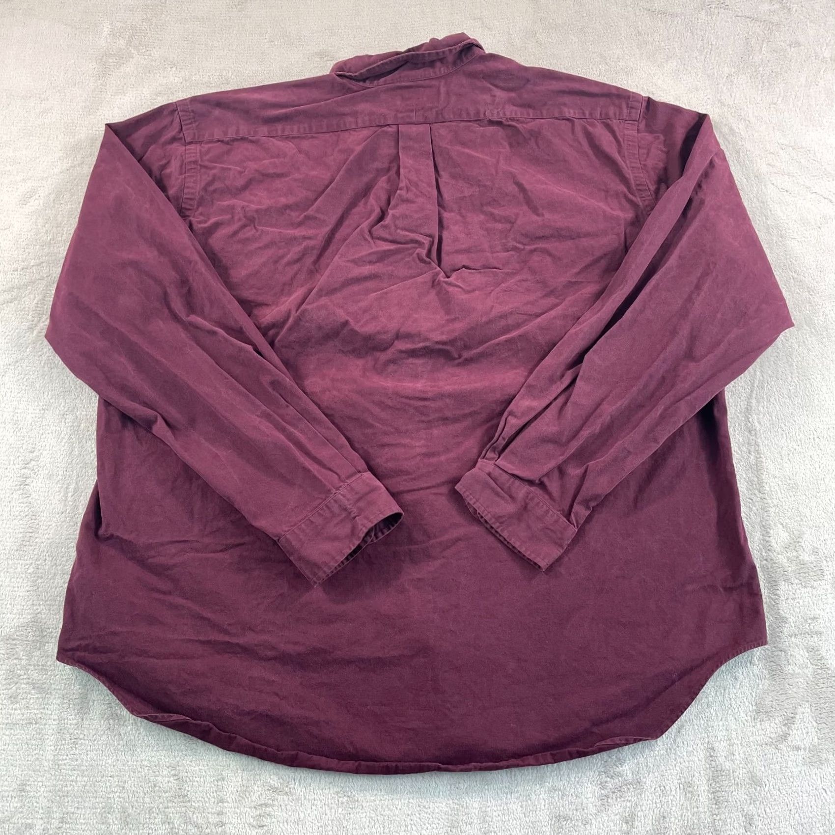 Polo Ralph Lauren Polo Ralph Lauren Oxford Shirt Men 2XL Maroon Classic Fit Pony Long Sleeve Prepp Shirt Size US XXL / EU 58 / 5 - 4 Thumbnail