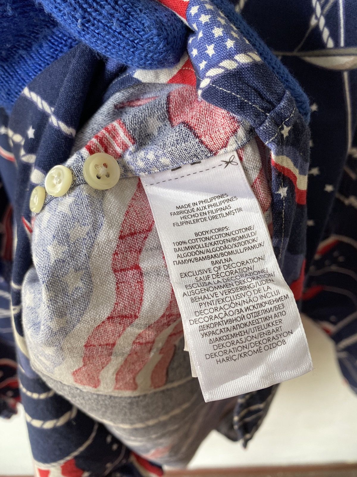 Polo Ralph Lauren × Ralph Lauren × Vintage Vintage Ralph Lauren American Flag Fullprint Button Up Shirt Size US XXL / EU 58 / 5 - 15 Thumbnail