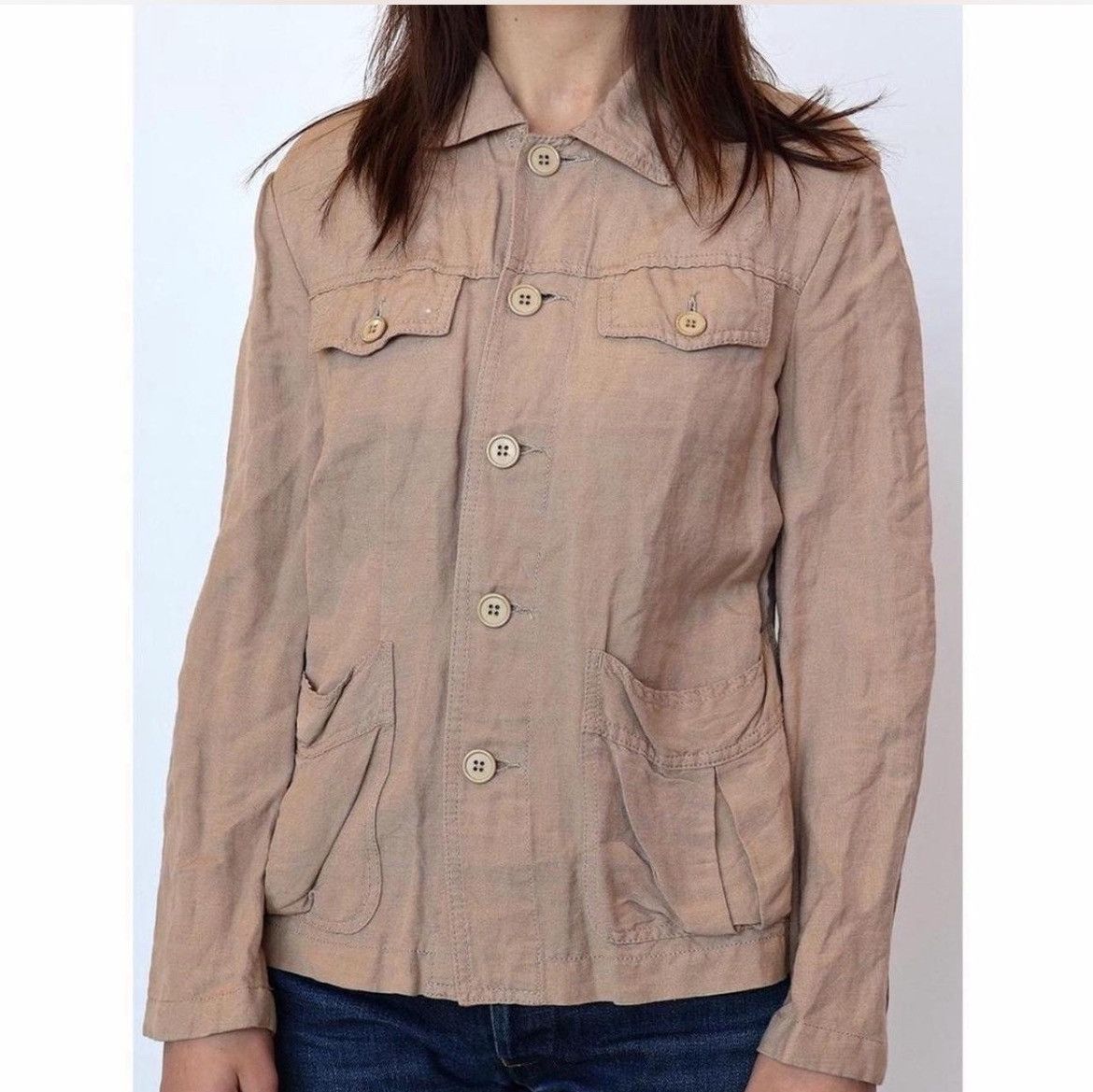 AD2002 Tricot Comme Des Garçons tan button up