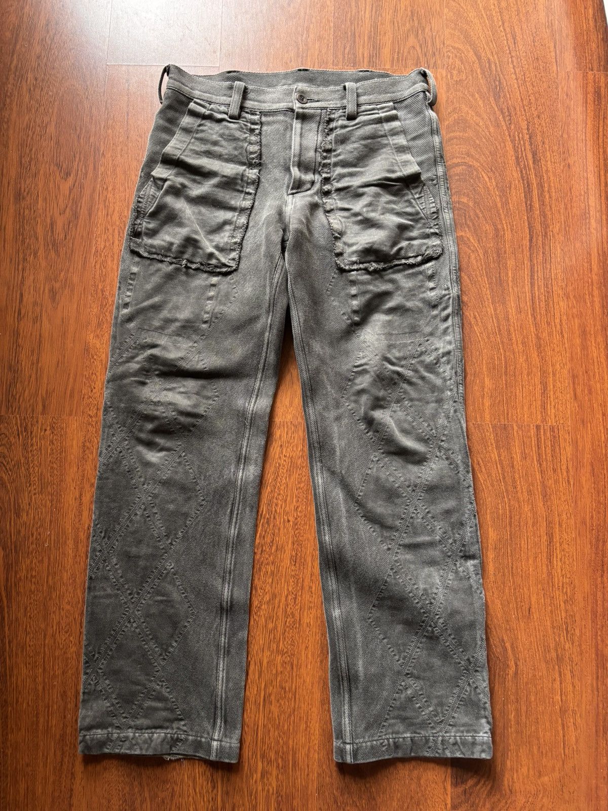 Issey Miyake APOC by Issey Miyake cargo distressed embroidered pants Size US 34 / EU 50 - 1 Thumbnail