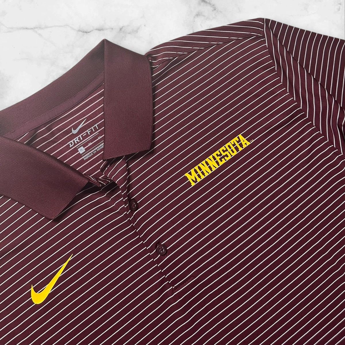Nike Nike X Minnesota Dri Fit Shirt Mens XL Burgundy Striped NWT Size US XL / EU 56 / 4 - 2 Thumbnail