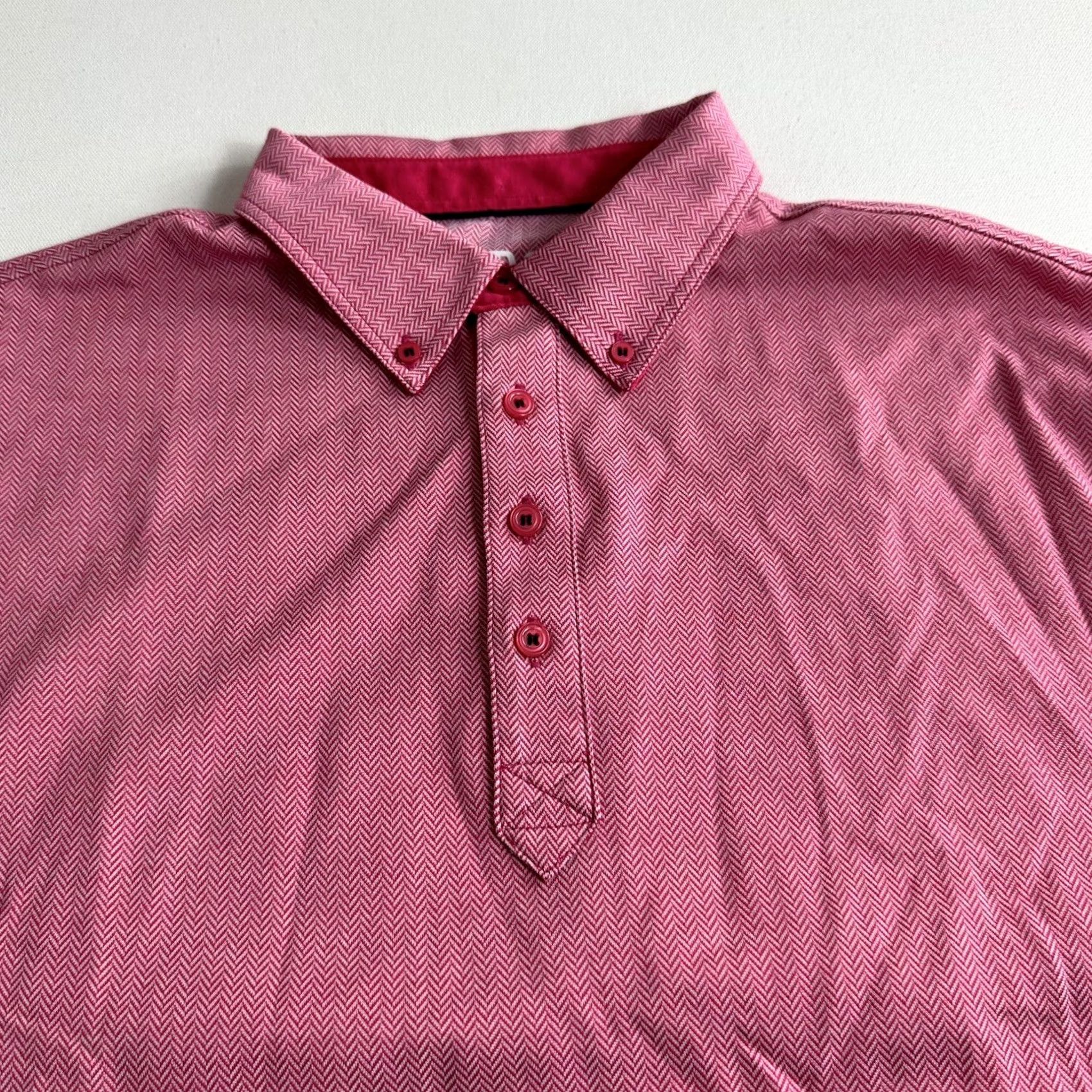 Vintage G-mac By Kartel Golf Polo Shirt Mens XL Hot Pink Geometric Print Preppy Polo Shirt Mens XL Hot Pink Geometric Print Size US XL / EU 56 / 4 - 4 Thumbnail