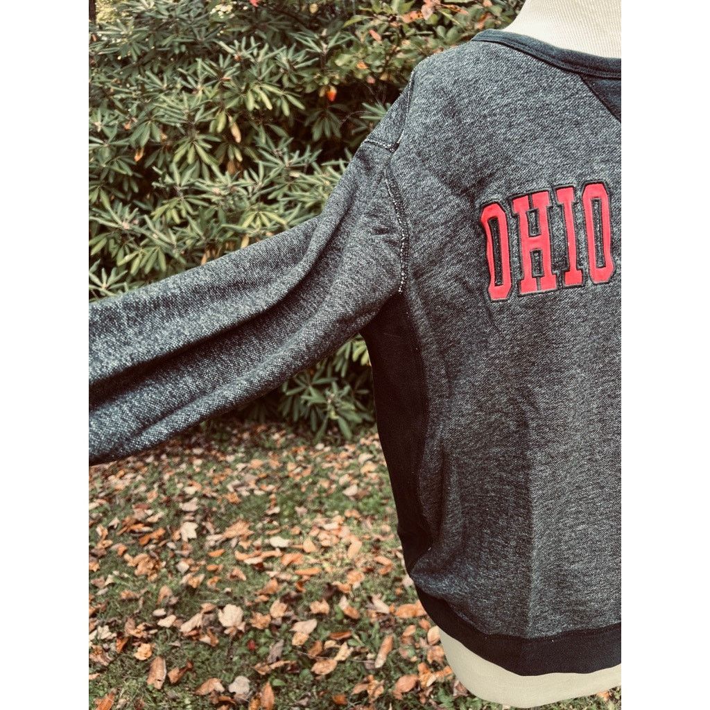 Colosseum Athletics Womens L Embroidered Gray OSU Ohio State Buckeyes Sweatshirt Size L / US 10 / IT 46 - 6 Thumbnail