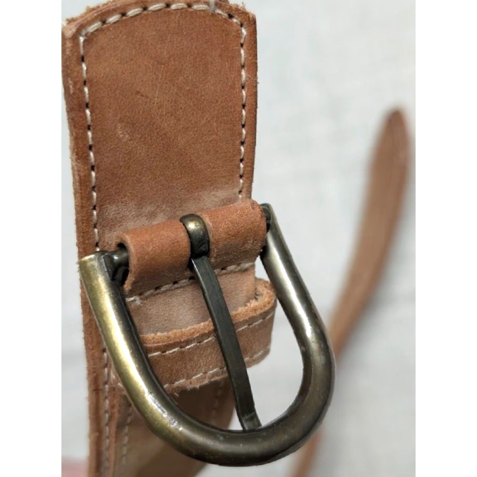 Vintage VINTAGE Atlas WESTERN BELT Ranger Belt ENGLAND cowhide leather 36 Brown Mens Belt 35/36 Western Ranger Size 36 - 4 Thumbnail