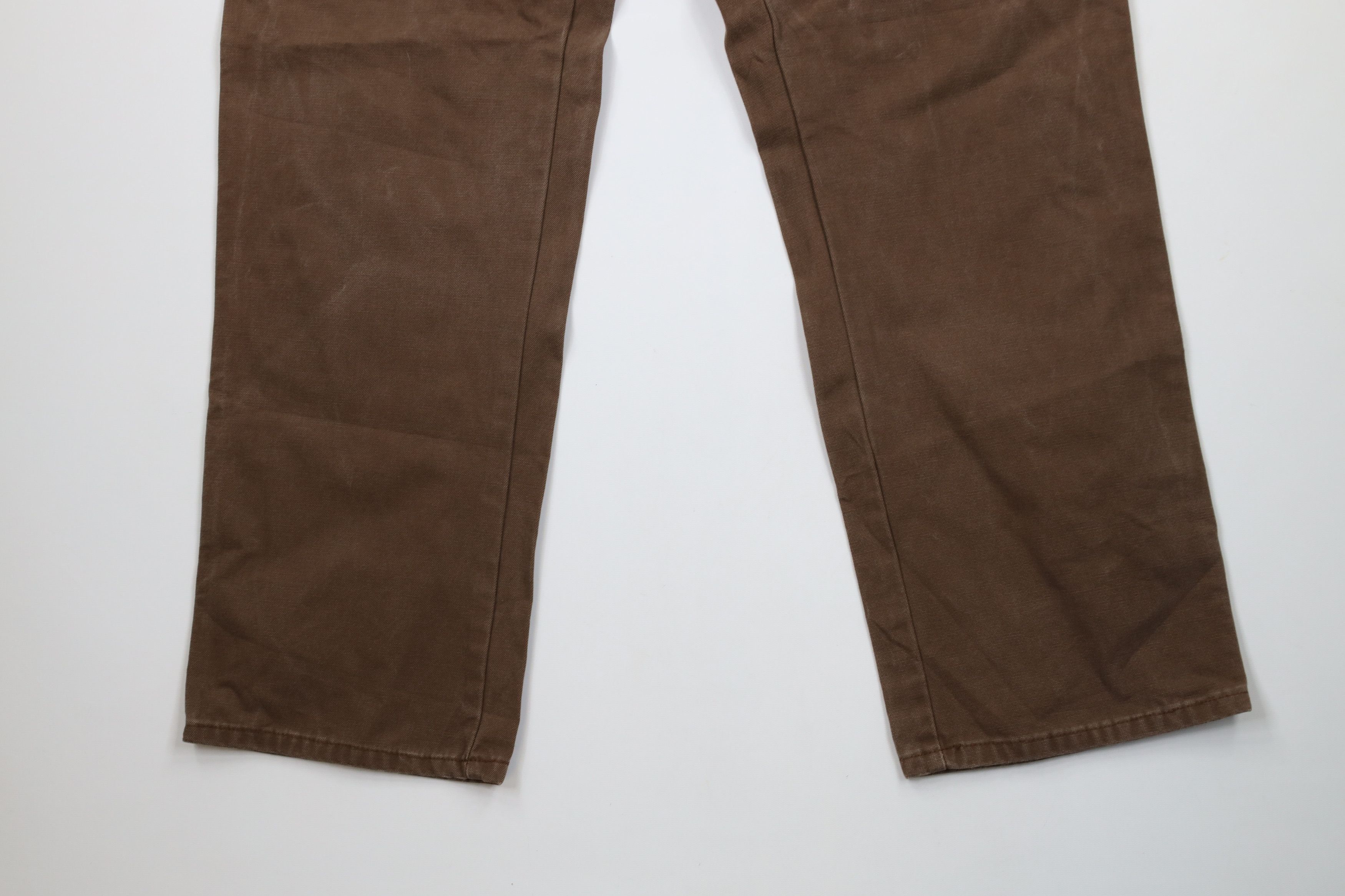 Dickies × Vintage Vintage Dickies Spell Wide Leg Canvas Dungaree Pants Brown Size US 38 / EU 54 - 2 Thumbnail