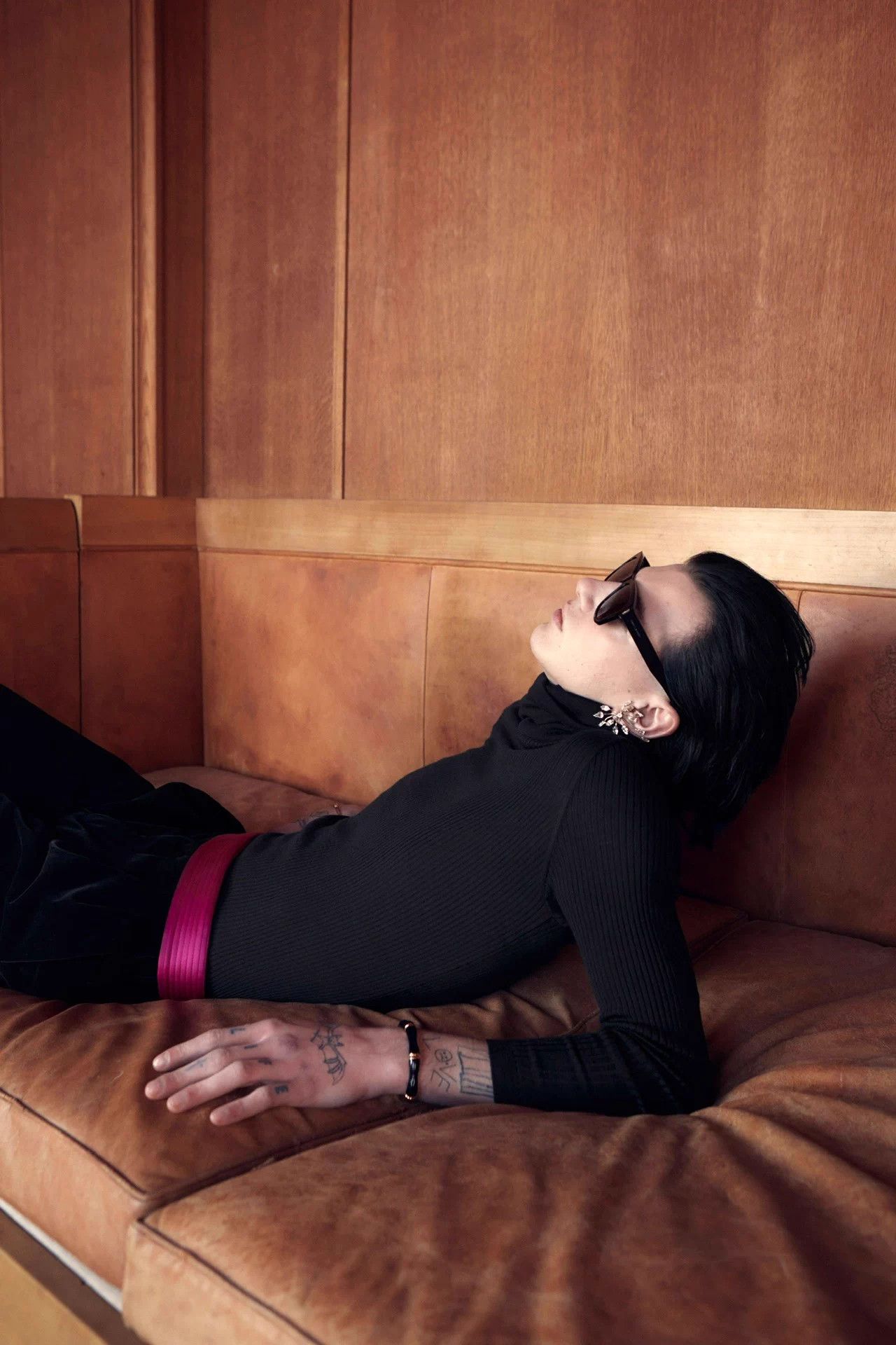 Saint Laurent Paris SLP22FW Black Turtleneck Wool-Cashmere-Silk Sweater L Size US L / EU 52-54 / 3 - 7 Thumbnail