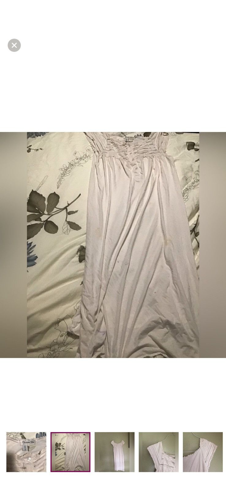 Dior Lace Trim Nightgown Size S / US 4 / IT 40 - 2 Thumbnail