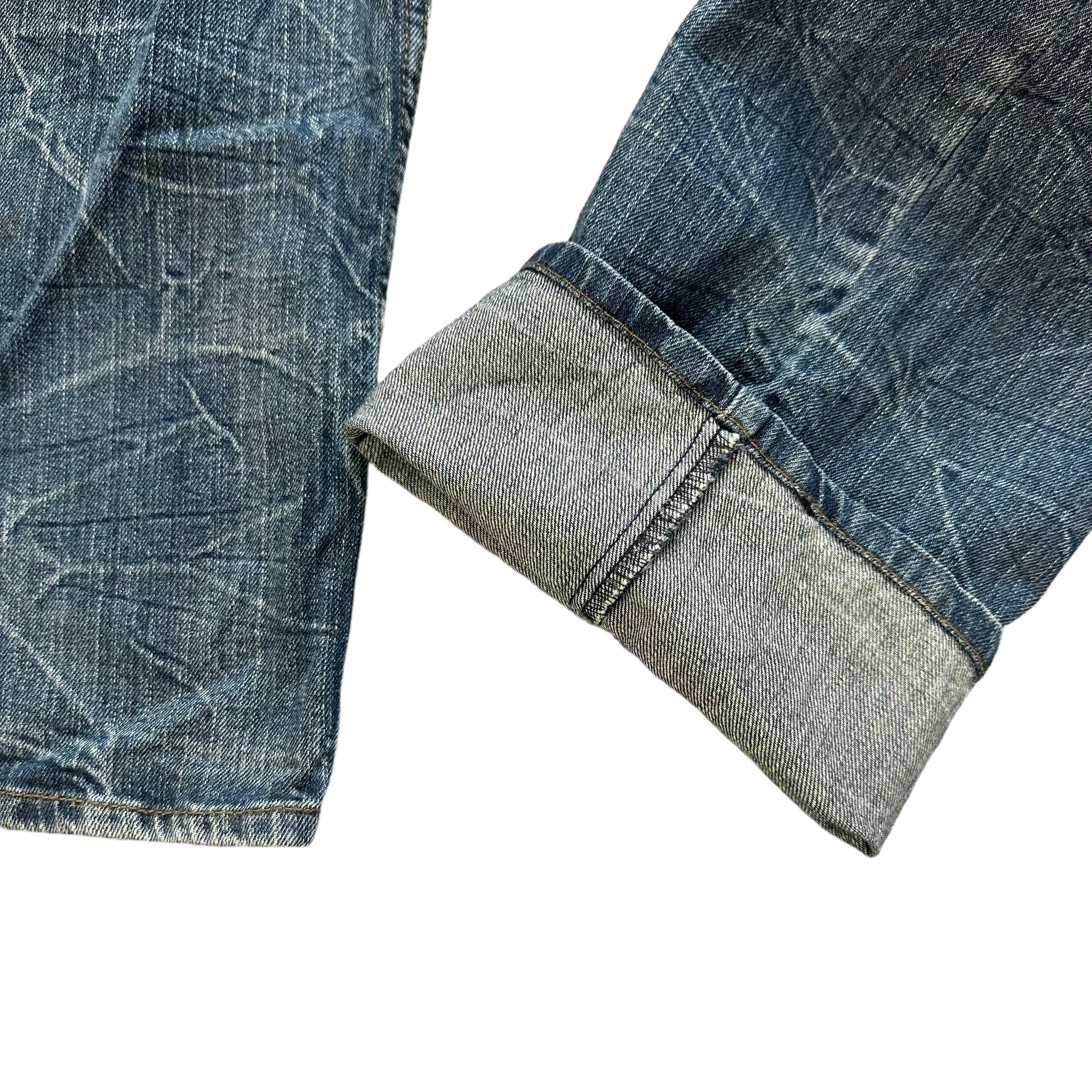Japanese Brand DOMINATE Handcraft Jeans Double Waist Denim Pant #9108-57 Size US 34 / EU 50 - 7 Thumbnail