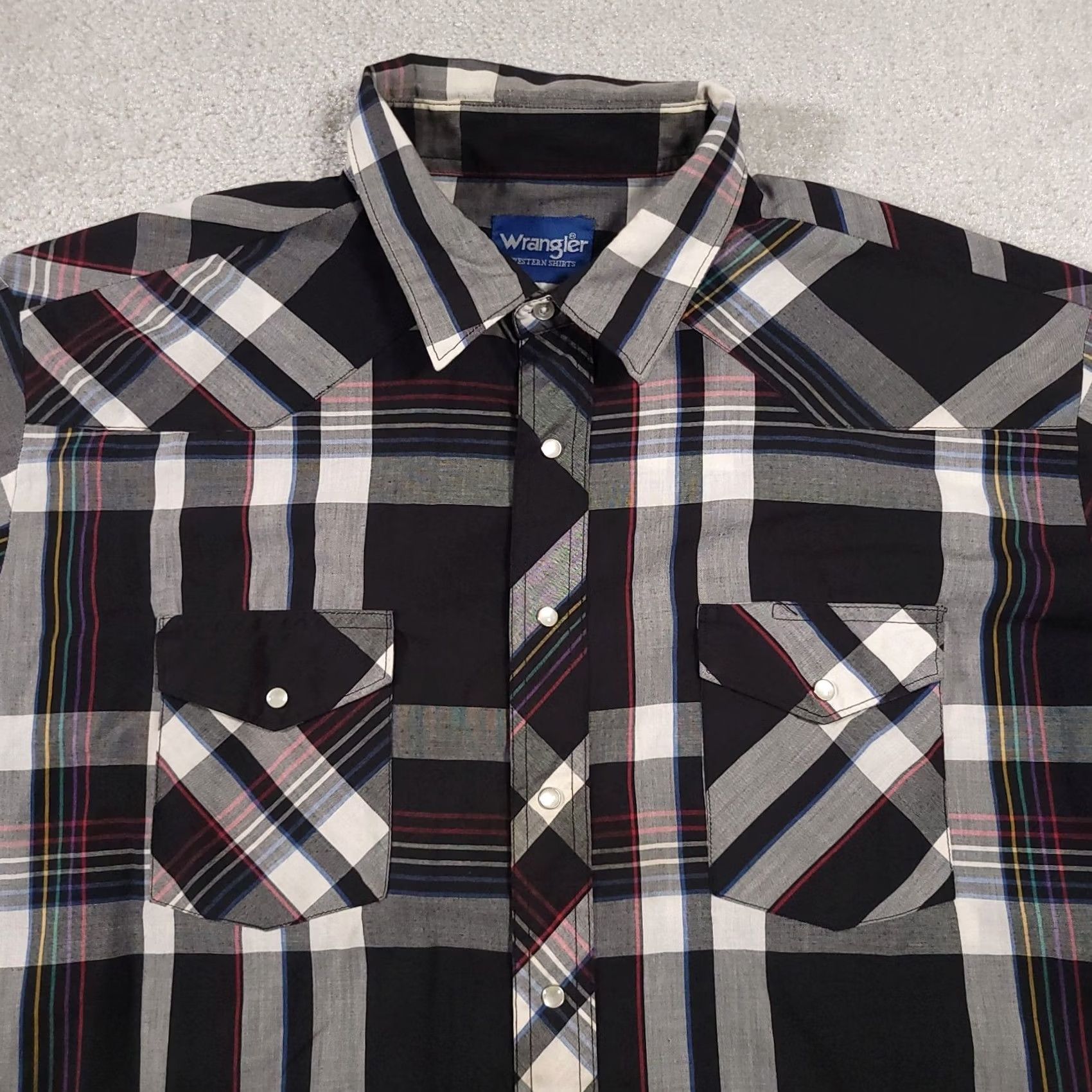 Wrangler VINTAGE Wrangler Western Shirt Mens 2X Big Pearl Snap Long Sleeve Plaid Workwear Cowboy Size US XXL / EU 58 / 5 - 3 Thumbnail
