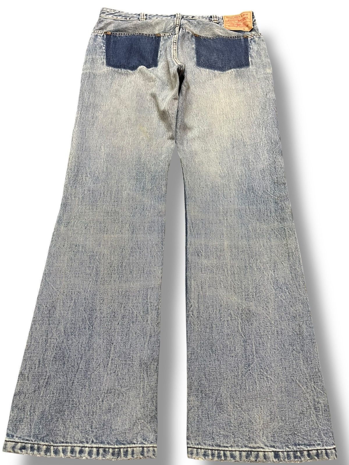 Kenzo Vintage RNA.inc Flare Faded Distressed Bush Pants Denim Size US 31 - 7 Thumbnail