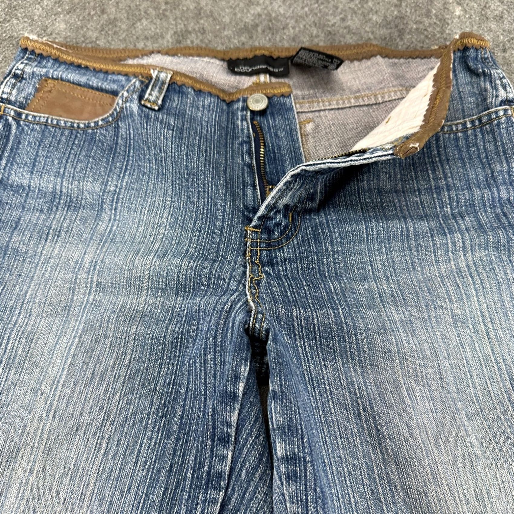 Vintage VINTAGE No Boundaries Jeans Juniors 7 Blue Flare Low Rise Faux Leather 2000s Y2K Jeans Boots Size 28" / US 6 / IT 42 - 3 Thumbnail