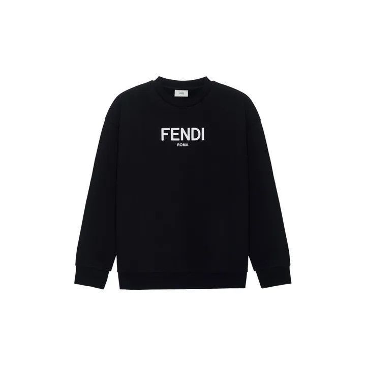 Fendi FENDI Kids Logo Print Black Sweatshirt -2507 Size US L / EU 52-54 / 3 - 2 Thumbnail