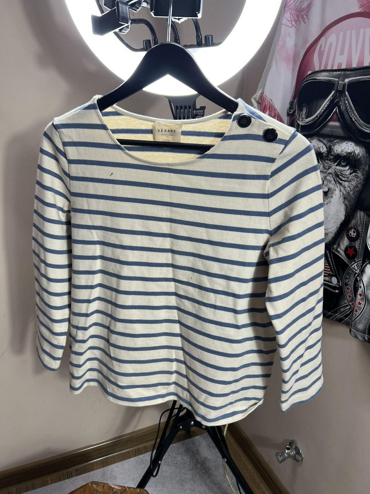 Sezane Sézane Striped Marinière Top – Size S (Women’s) Size S / US 4 / IT 40 - 2 Thumbnail