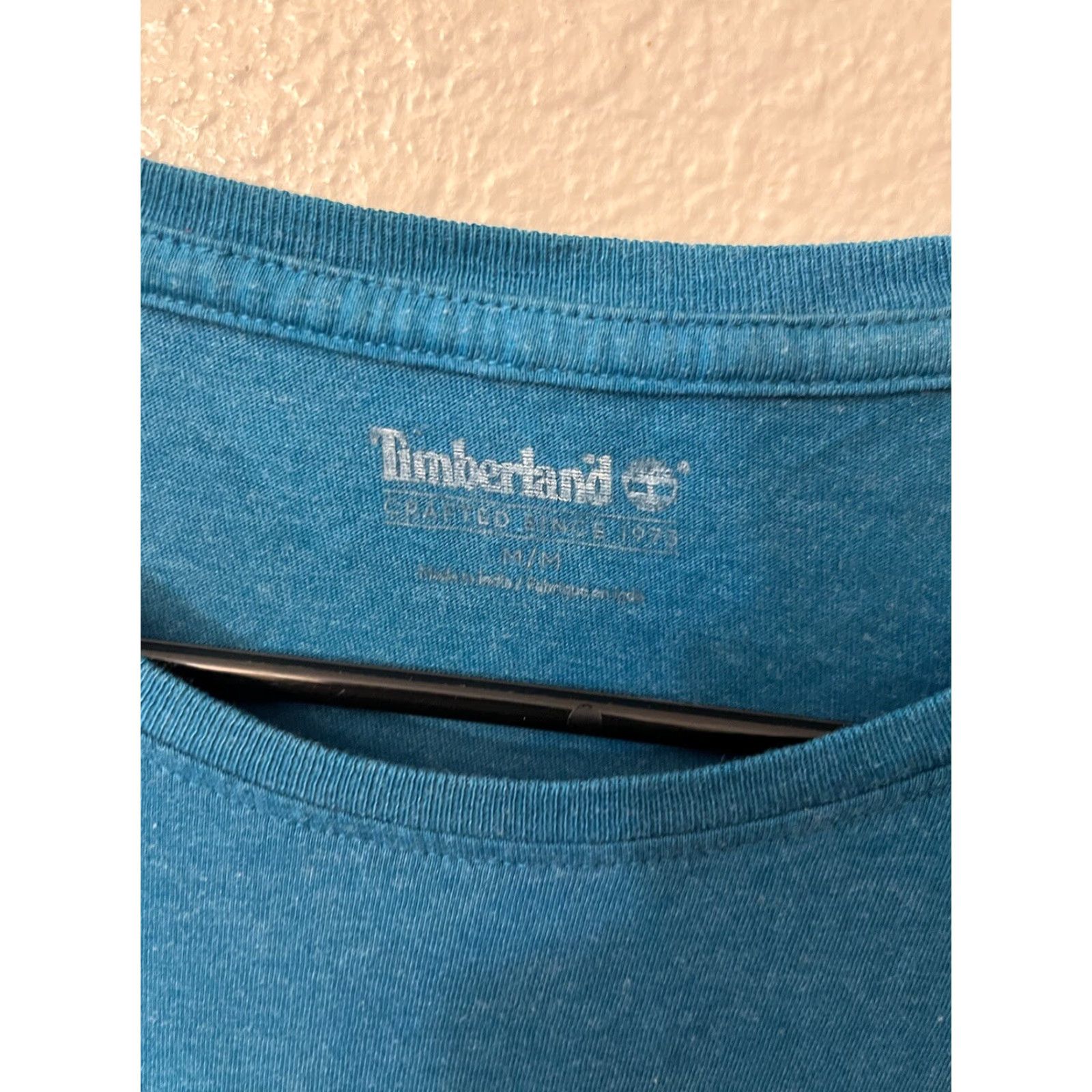 Timberland VINTAGE Timberland T-Shirt Knit Crewneck Mens Medium Blue Solid Short Sleeve Cotton Classic Size US M / EU 48-50 / 2 - 2 Thumbnail