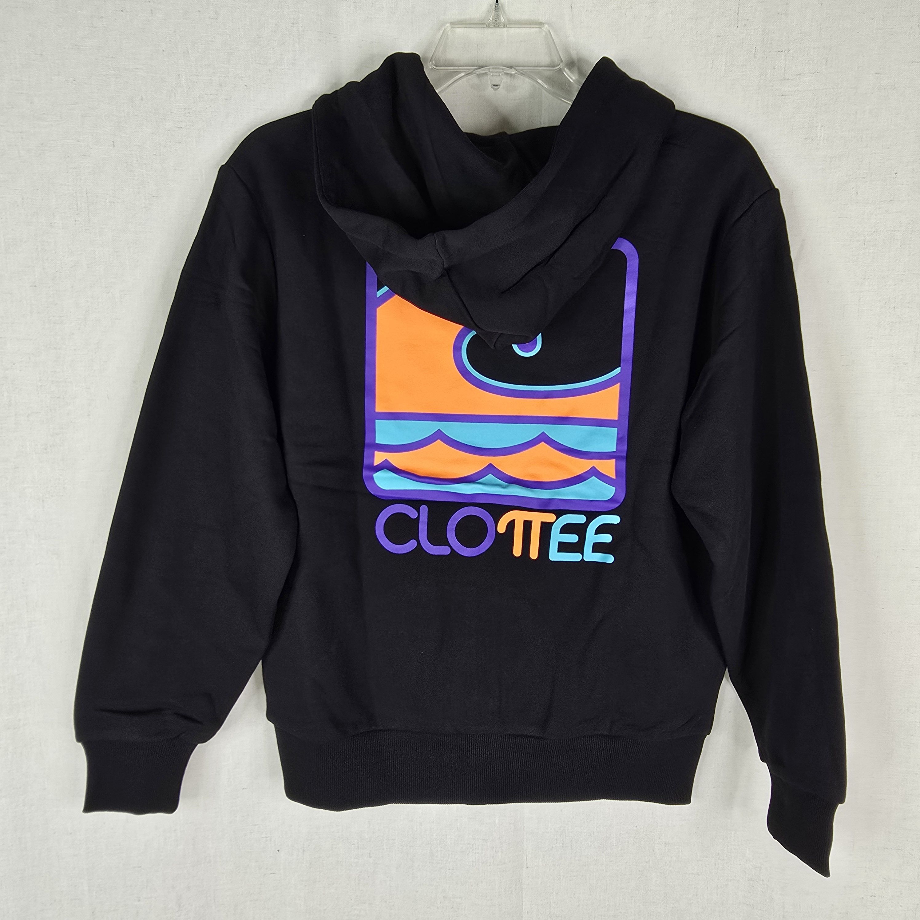 CLOT × Japanese Brand NEW Clottee By Clot Mens Medium Wave Black Full Zip Hoodie Size US M / EU 48-50 / 2 - 2 Thumbnail
