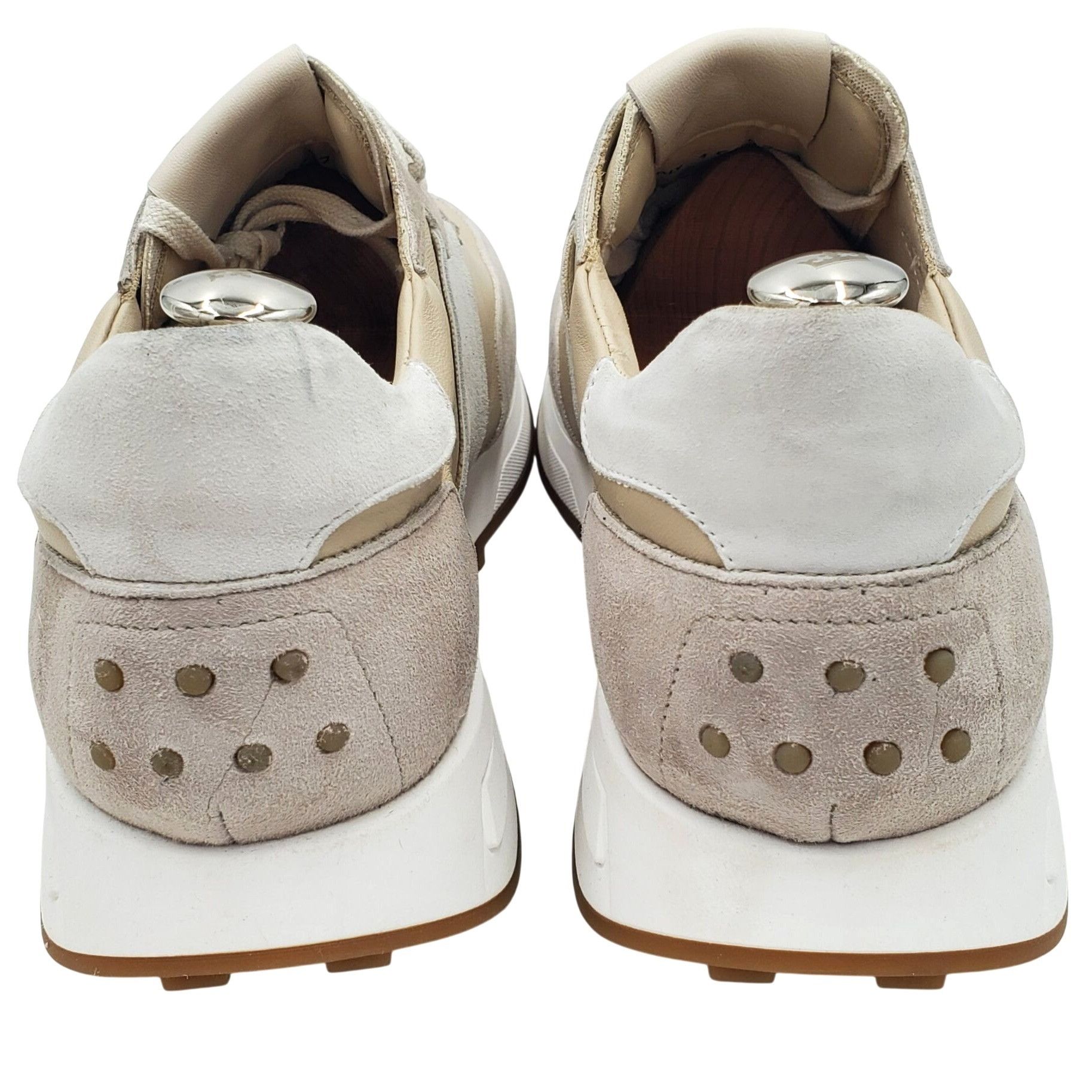 Zelli Zelli Roxi Mens size 10 Taupe White Italian Suede Calfskin Size US 10 / EU 43 - 5 Thumbnail