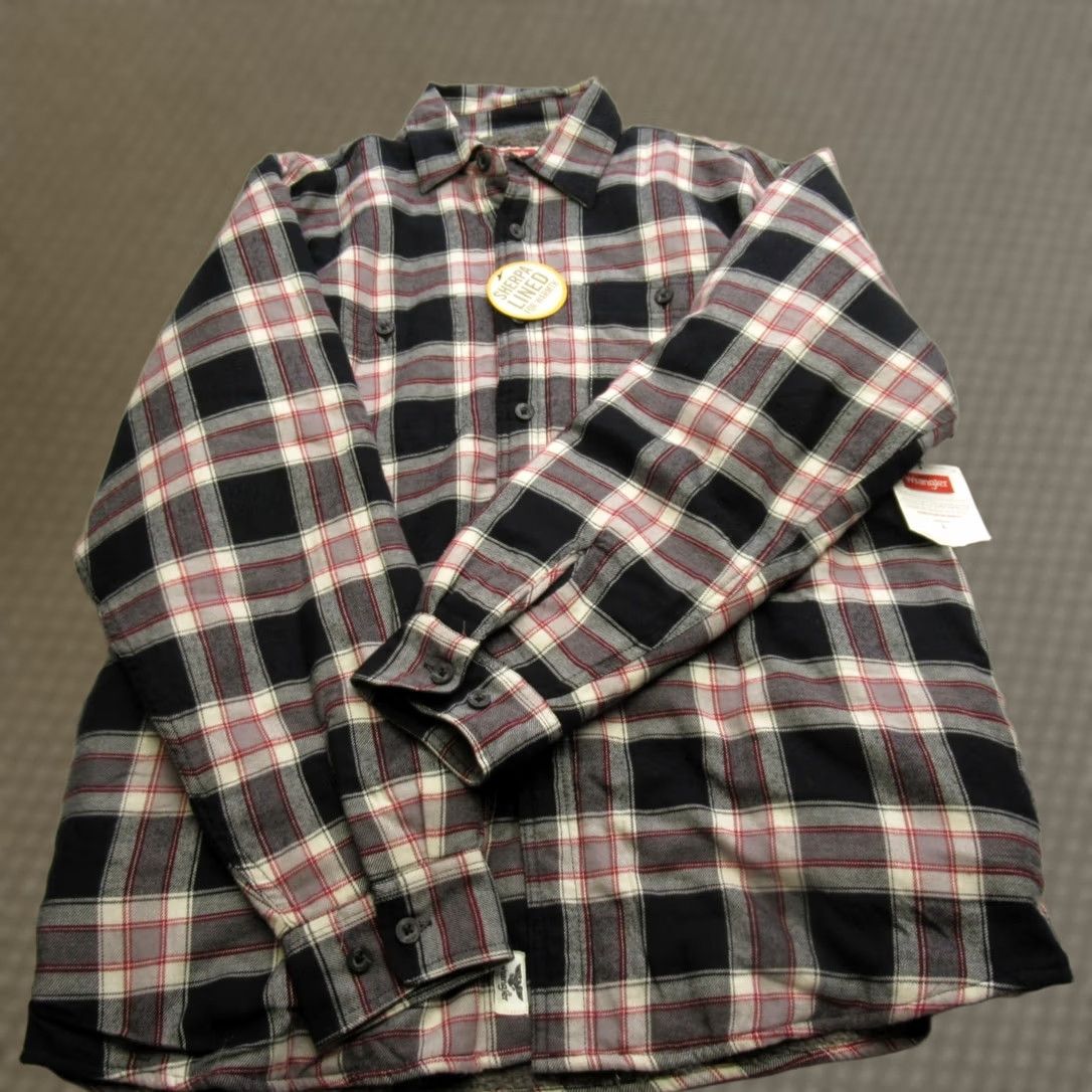 Wrangler Wrangler Shirt Jacket Men L Black Plaid Sherpa Lined Flannel Heavyweight NEW Size US L / EU 52-54 / 3 - 1 Thumbnail
