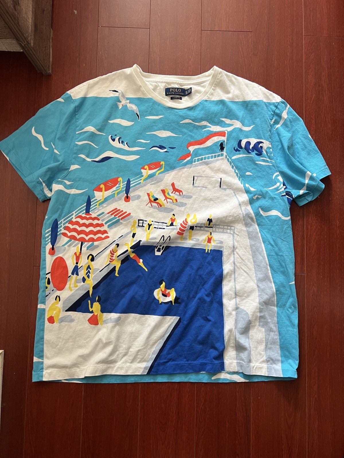 Polo Ralph Lauren Polo Ralph Lauren single stitch all over graphic T-Shirt Size US XL / EU 56 / 4 - 1 Thumbnail