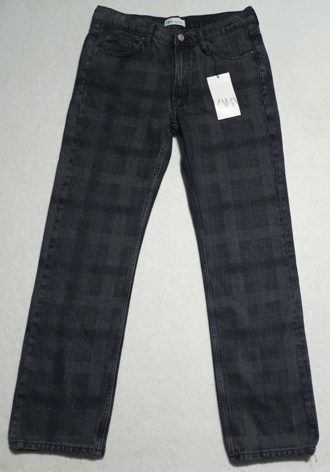 Zara Zara Women’s Black Grey Patterned Jeans Size 6 NWT Slim Fit Size 28" / US 6 / IT 42 - 1 Thumbnail