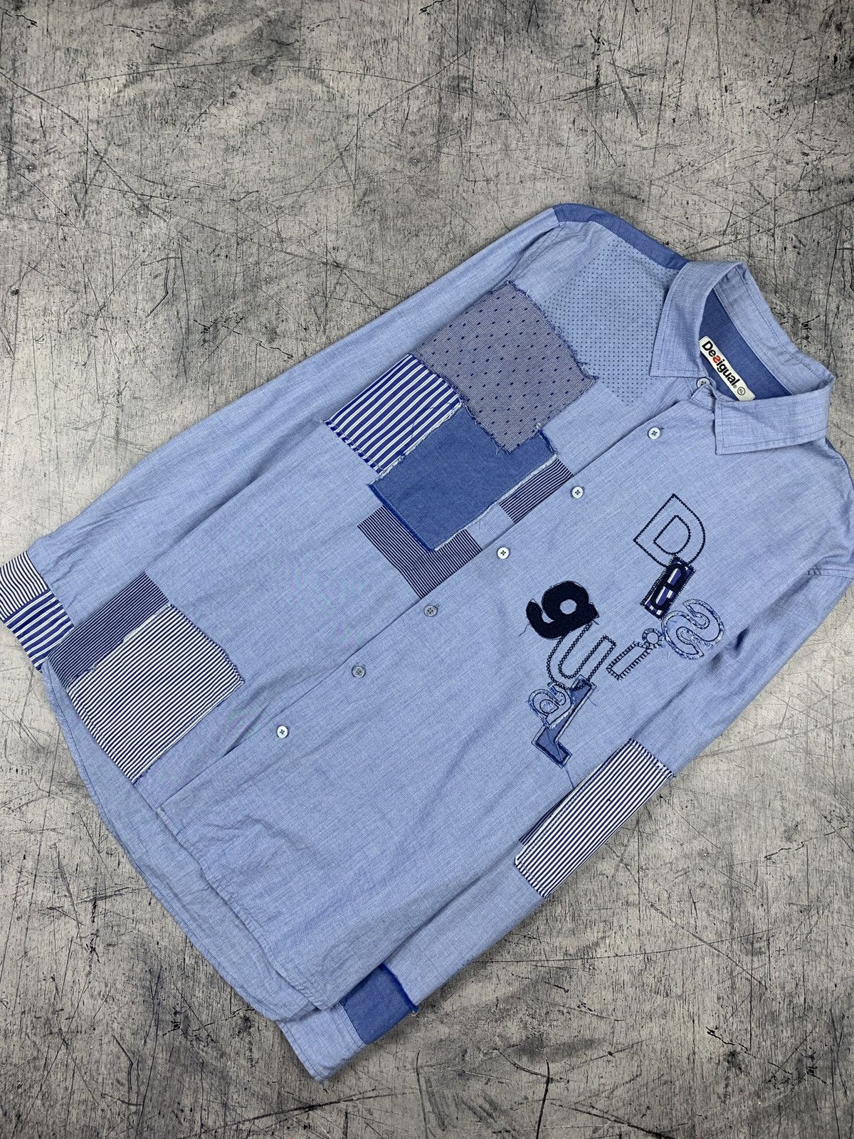 Desigual Desigual Avant Garde Patchwork Shirt Top Y2K Long Sleeve Size US XL / EU 56 / 4 - 1 Thumbnail