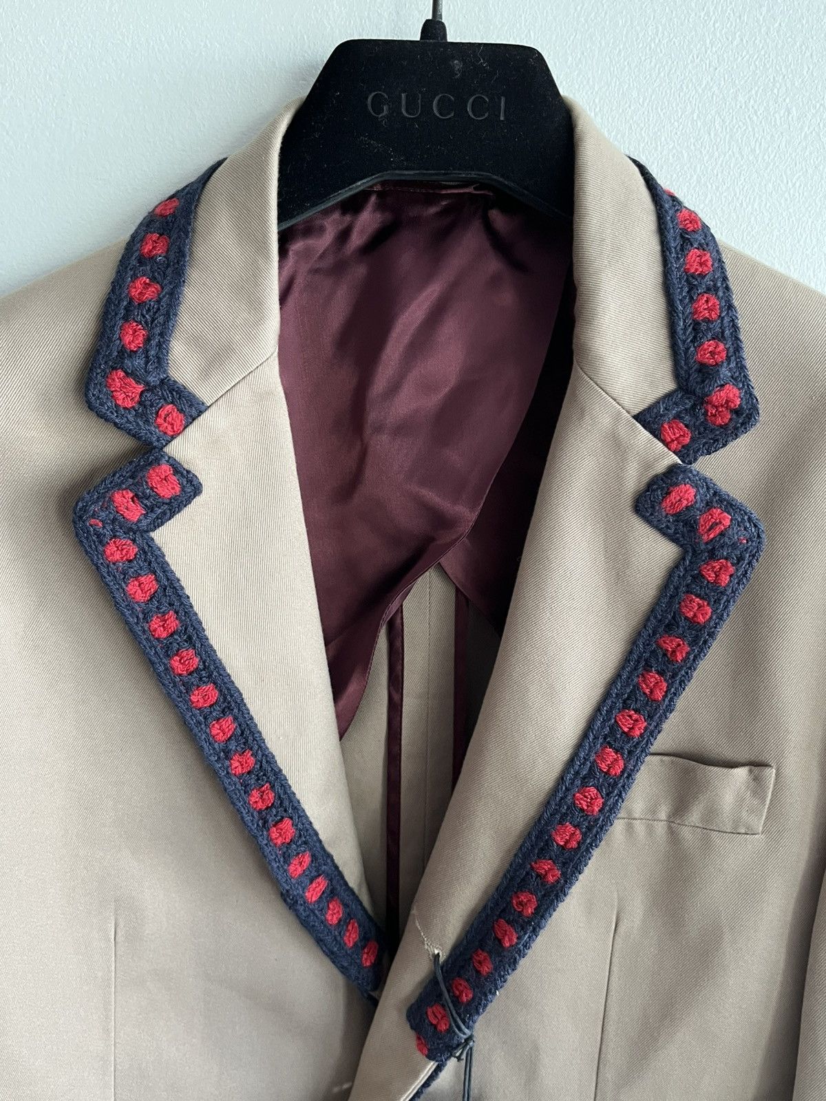 Gucci $3k Value Gucci SuperRunway 2015-16 Runway Celebrity Blazer Size 46S - 2 Thumbnail
