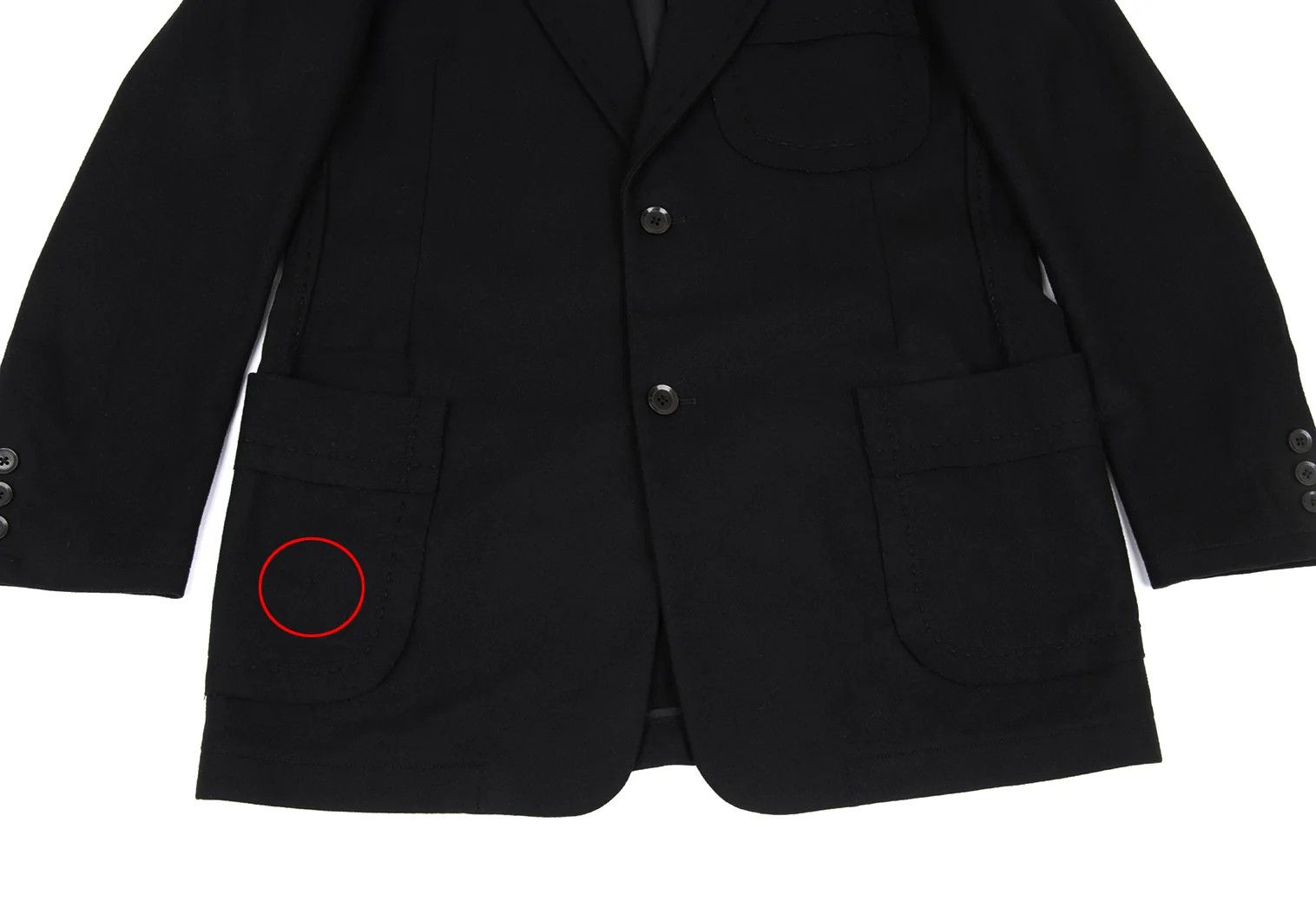 Yohji Yamamoto Yohji Yamamoto Wool Cut Stitch Design Jacket Size US L / EU 52-54 / 3 - 10 Thumbnail