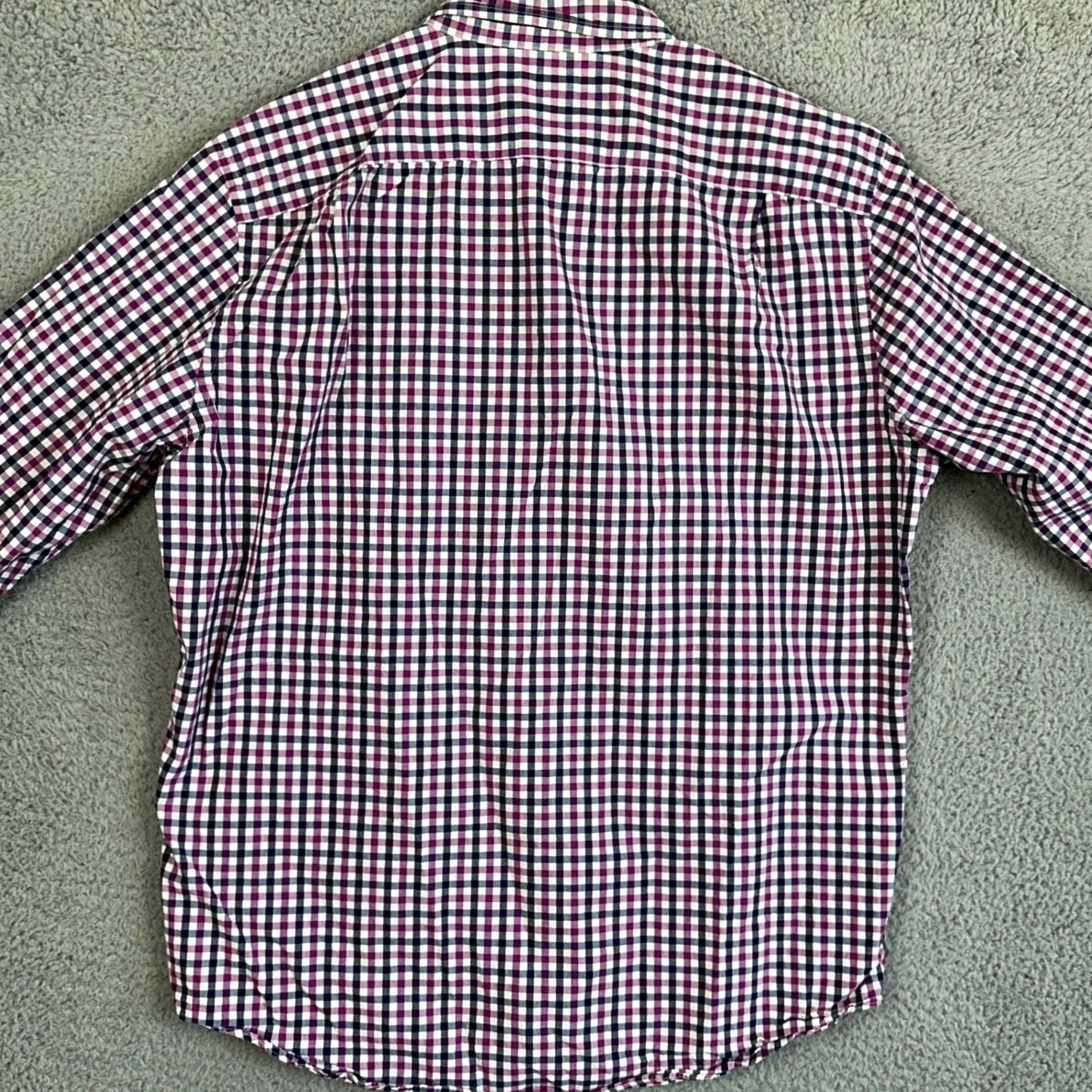 J.Crew J. Crew Button-Down Shirt Mens Large Blue Pink White Gingham Check Button-Up Collared Long Sleeve Casual Workwear 100% Cotton Regular Fit Size US L / EU 52-54 / 3 - 3 Thumbnail