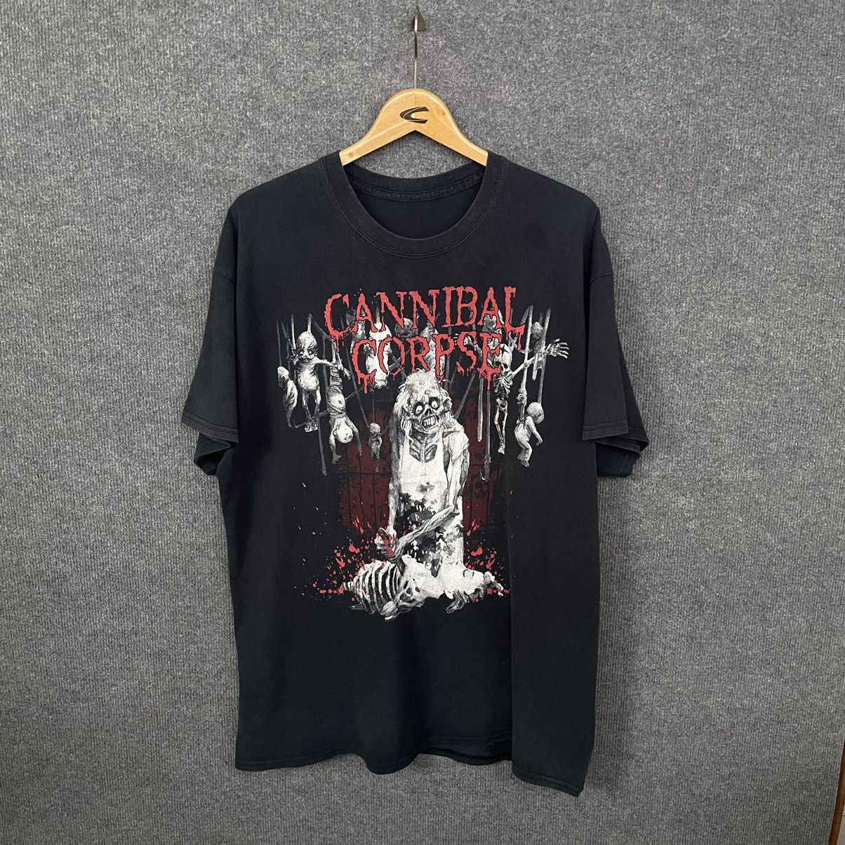 image of Band Tees x Rock T Shirt Vintage 90's Cannibal Corpse Butchered At Birth Death Metal in Black (Size