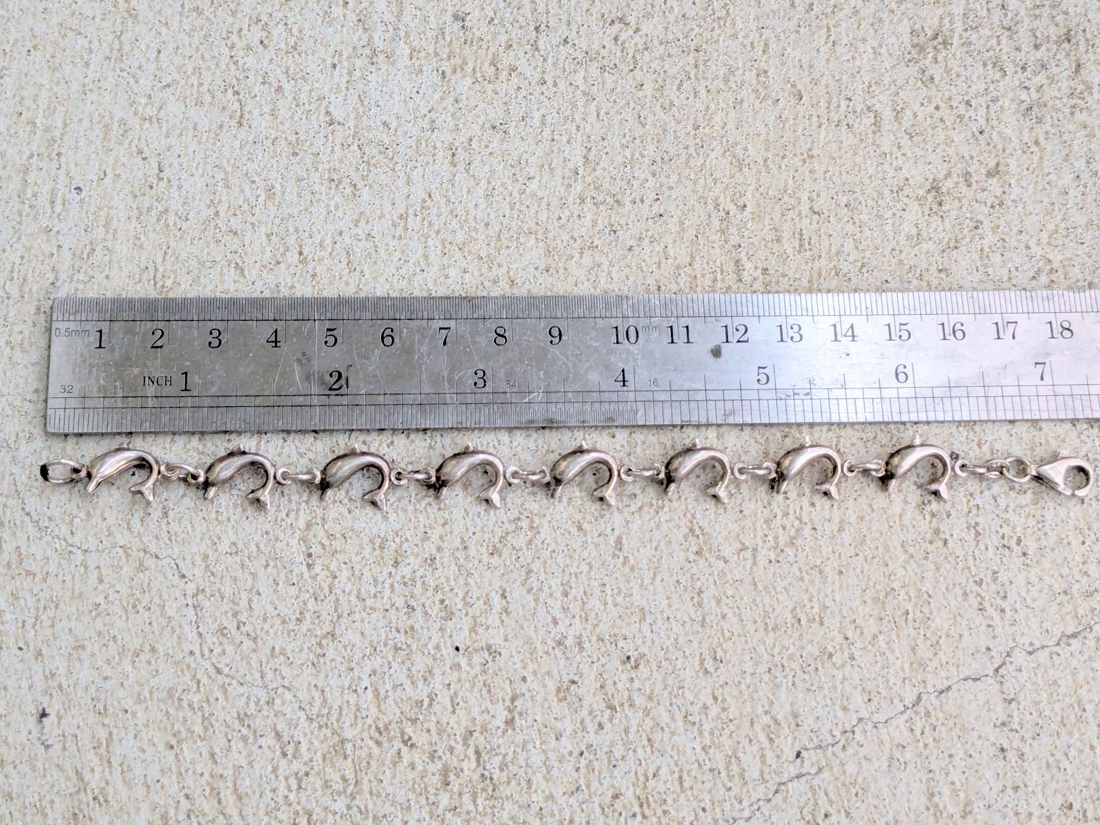Jewelry × Vintage Vintage Sterling Silver Bracelet Dolphin 7.25" Animal Y2K Size ONE SIZE - 10 Thumbnail