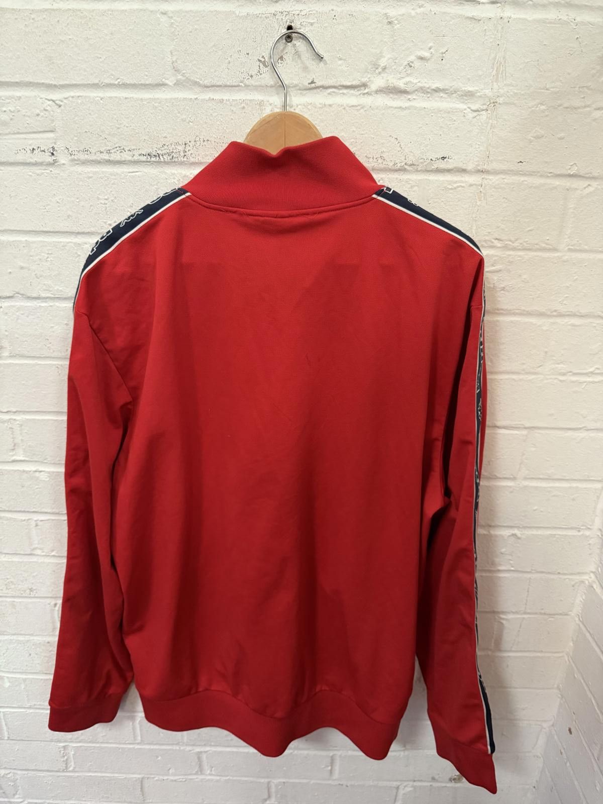 Kappa Kappa Red Track Jacket with Logo Tape Detail Size ONE SIZE - 4 Thumbnail