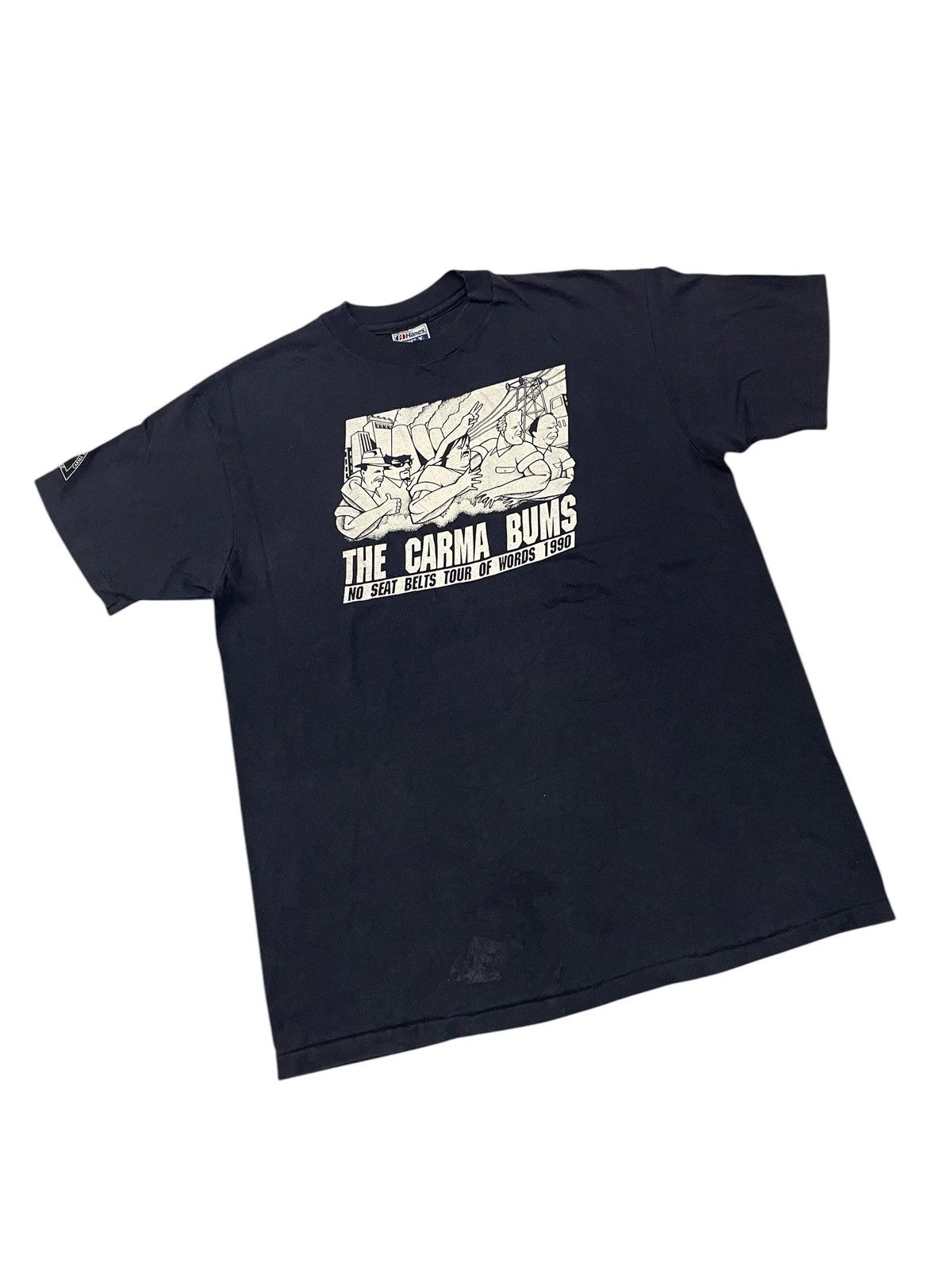 Band Tees Vintage 90s THE CARMA BUMS No Seat Belts Tour Of Words Tees Size US XL / EU 56 / 4 - 8 Thumbnail