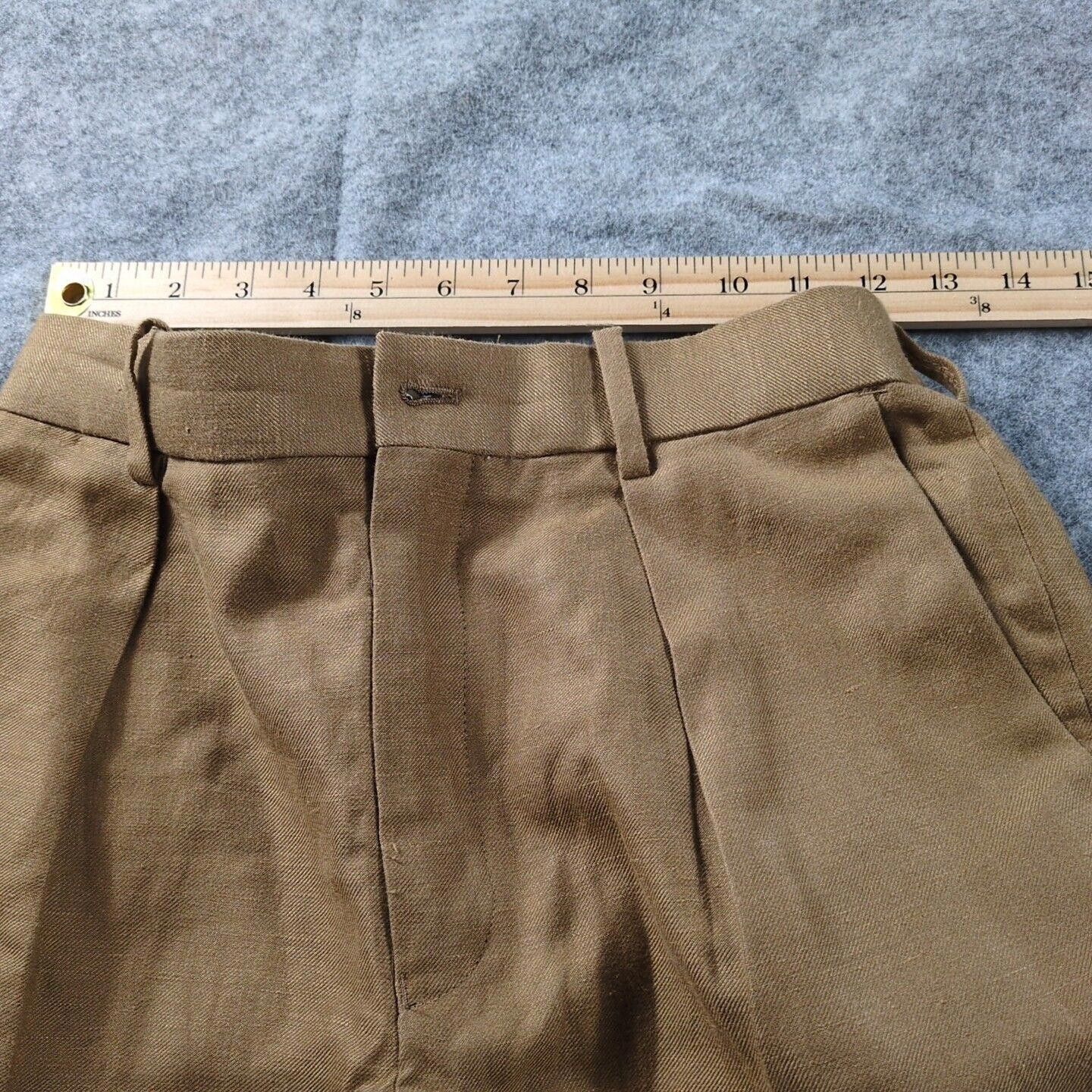 Markaware MARKAWARE Slacks Brown (26-30x25) Stretch Waist Wool Hemp Size US 30 / EU 46 - 9 Thumbnail