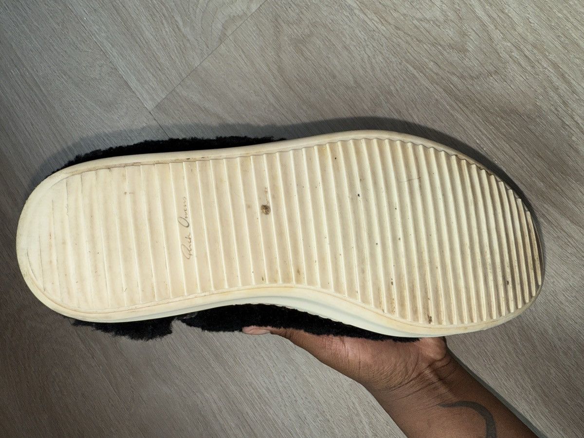 Rick Owens Black Mainline Shearling Ramones High Sneakers Size US 7 / EU 40 - 8 Thumbnail