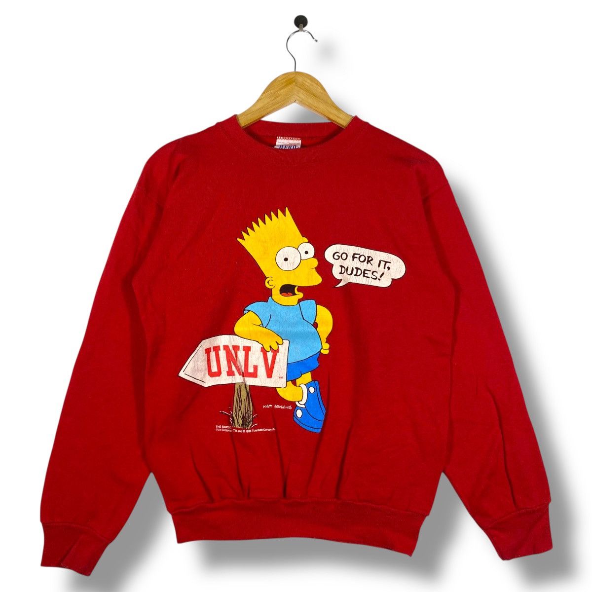 The Simpsons Vintage 90's THE SIMPSONS Bart Simpsons Cartoon Sweatshirt Size US M / EU 48-50 / 2 - 1 Thumbnail