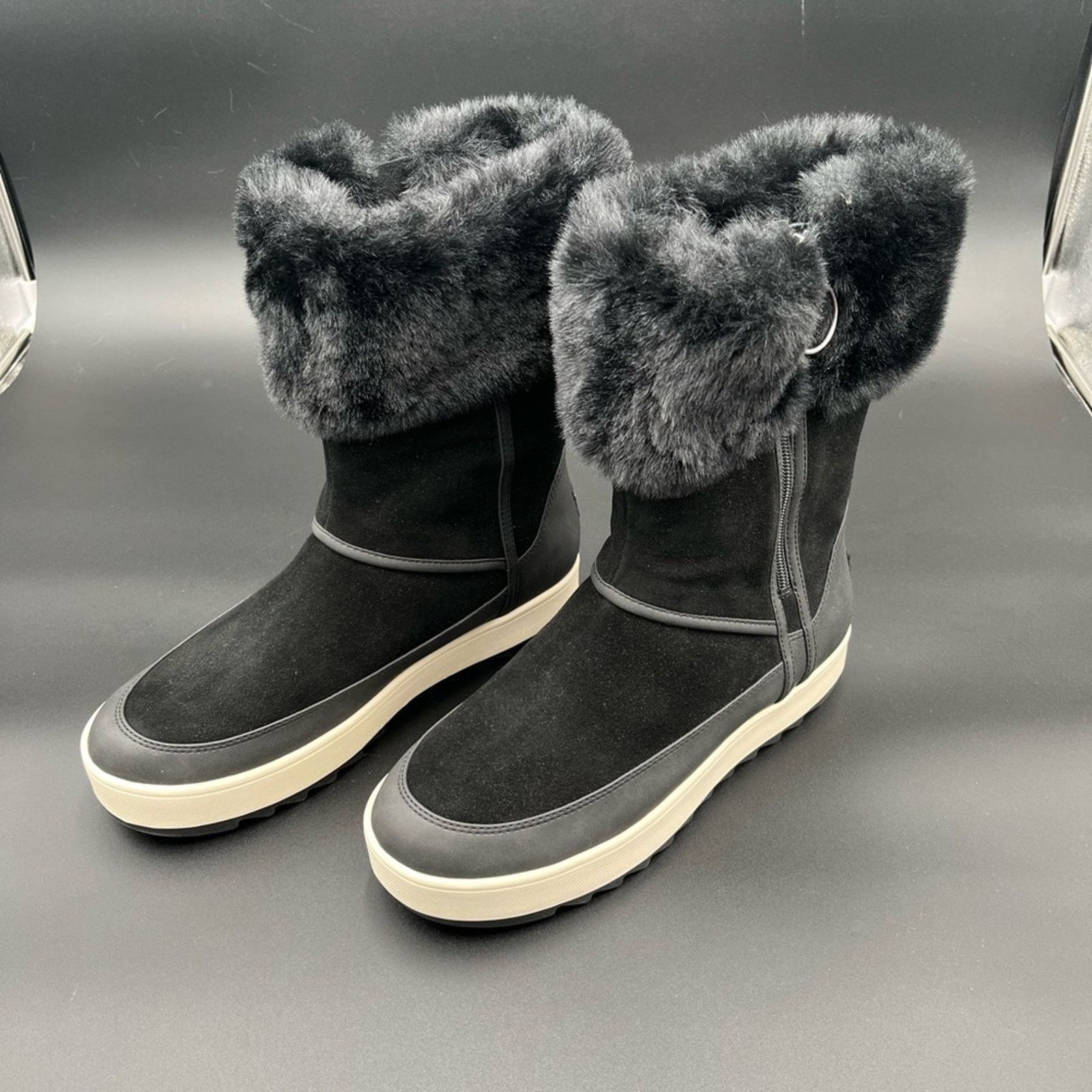 Ugg Koolaburra by UGG Tynlee Black Women's Faux Fur Suede Boot Size US 9 / IT 39 - 2 Thumbnail