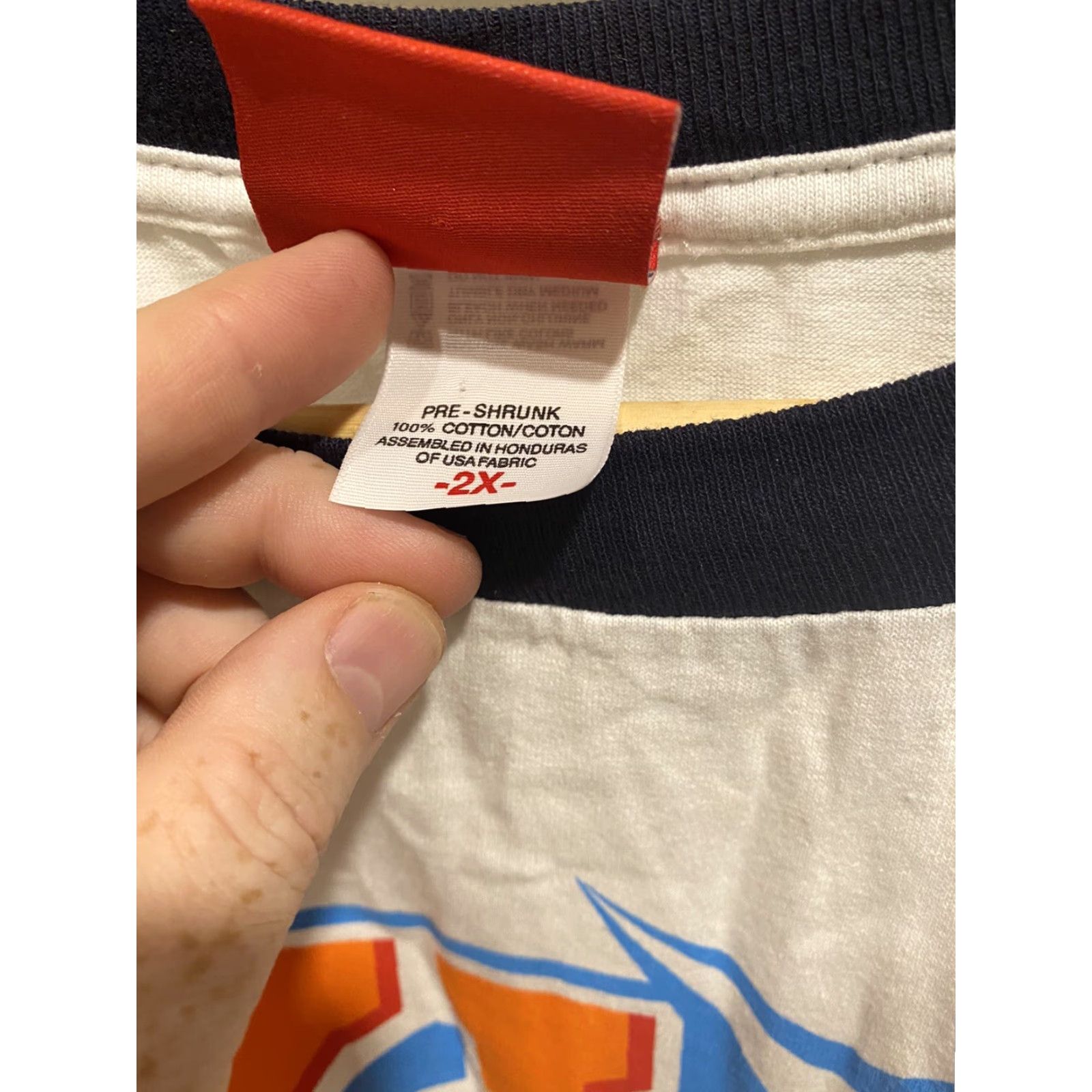 NFL VINTAGE Mens 2XL 2006 Super Bowl NFL Ringer T-Shirt White South Florida Football Mens Size US XXL / EU 58 / 5 - 7 Thumbnail