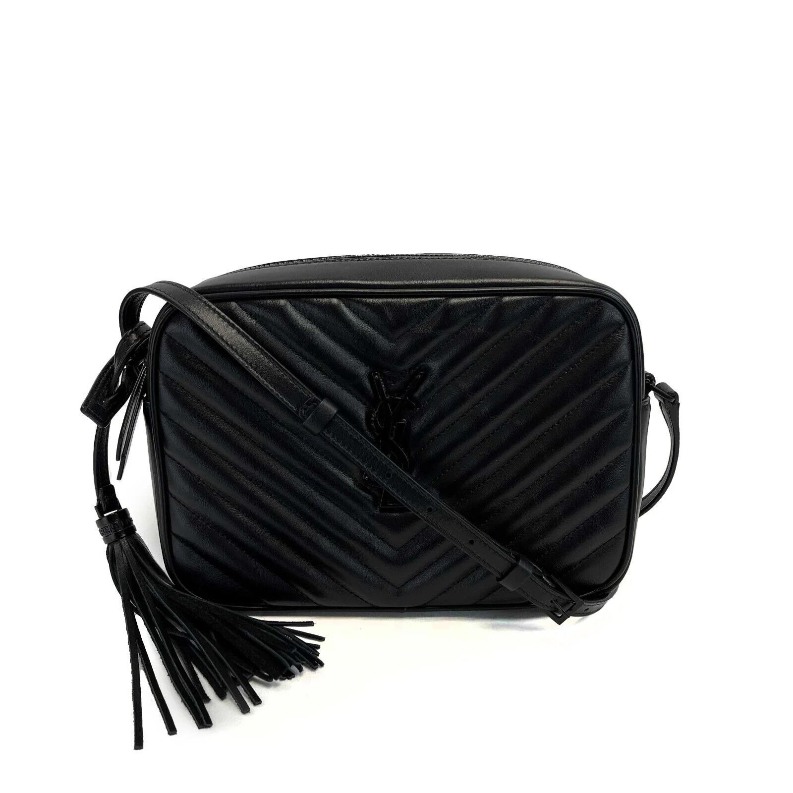 Saint Laurent Paris o1b1hav110924 Size: OS / Lou Camera Leather Bag in Black Size ONE SIZE - 1 Thumbnail