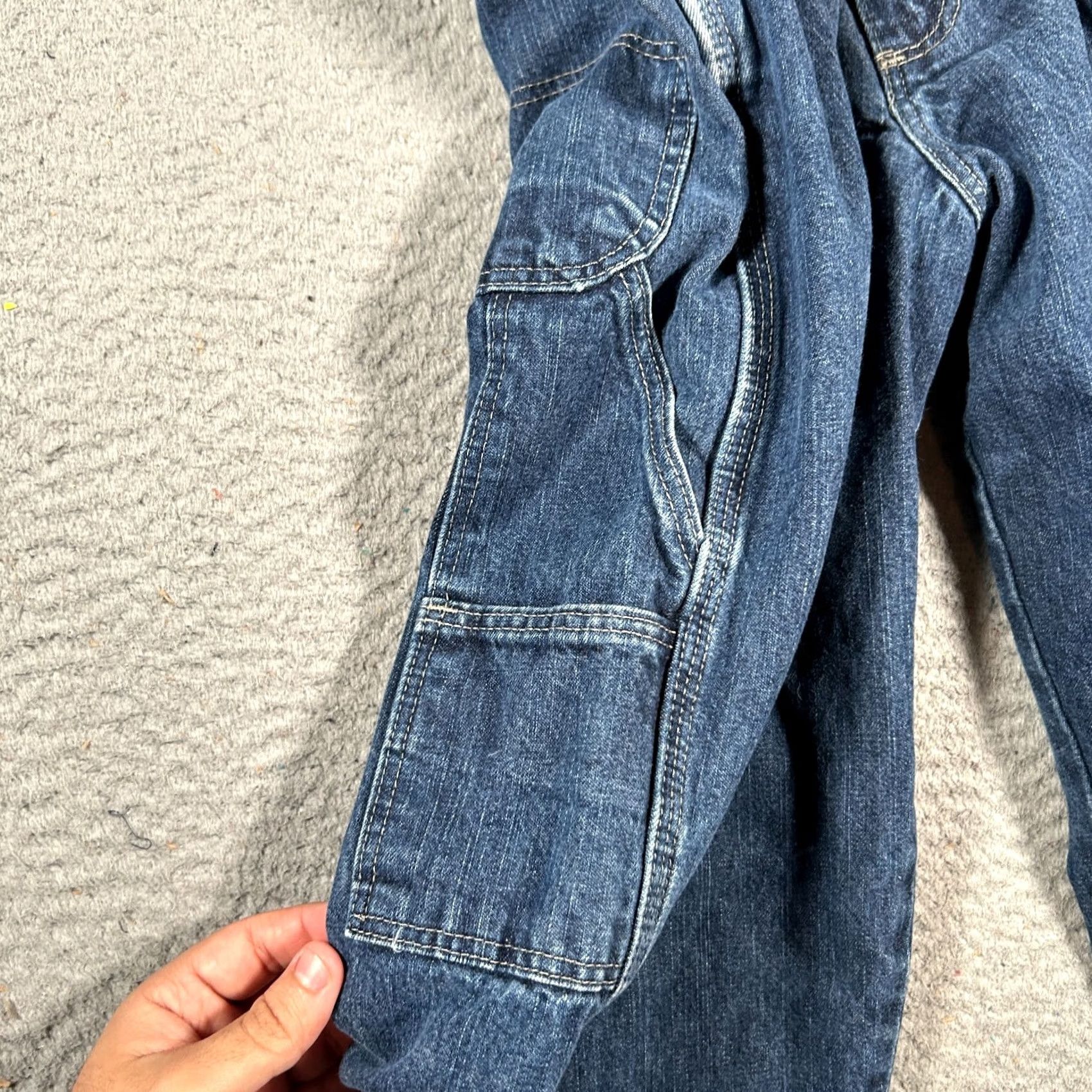 Wrangler VTG Wrangler Hero Carpenter Jeans Men 34x32 Blue Denim Straight Workwear Utility Size US 34 / EU 50 - 6 Thumbnail