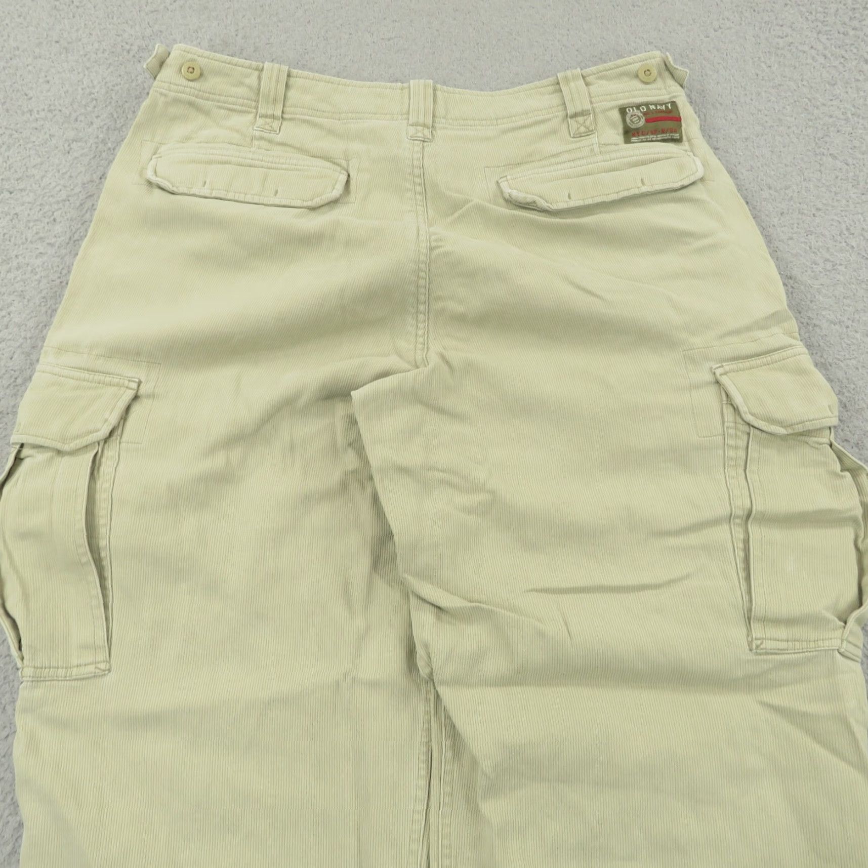 Old Navy VINTAGE Old Navy Baggy Cargo Pants Men 32 Corduroy 5-Pocket 10 Leg Opening Wide-Leg Beige 90s Grunge Hip Hop USA Mens Size US 32 / EU 48 - 4 Thumbnail