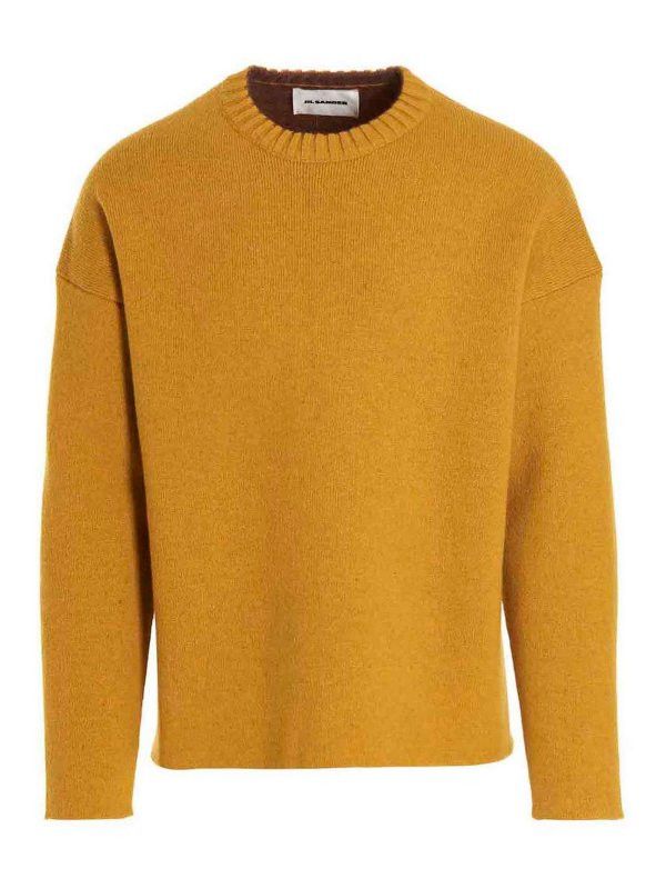 Jil Sander o1y1124 Long Sleeves Wool Sweater in Yellow Size US L / EU 52-54 / 3 - 1 Thumbnail