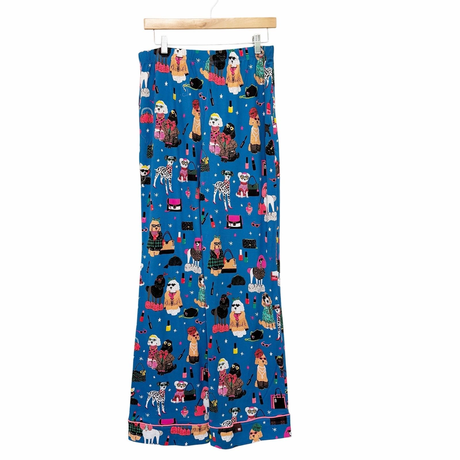 Other Beauty Sleep Social Fashion Dogs Blue Pajama Set Sz L Size ONE SIZE - 5 Thumbnail