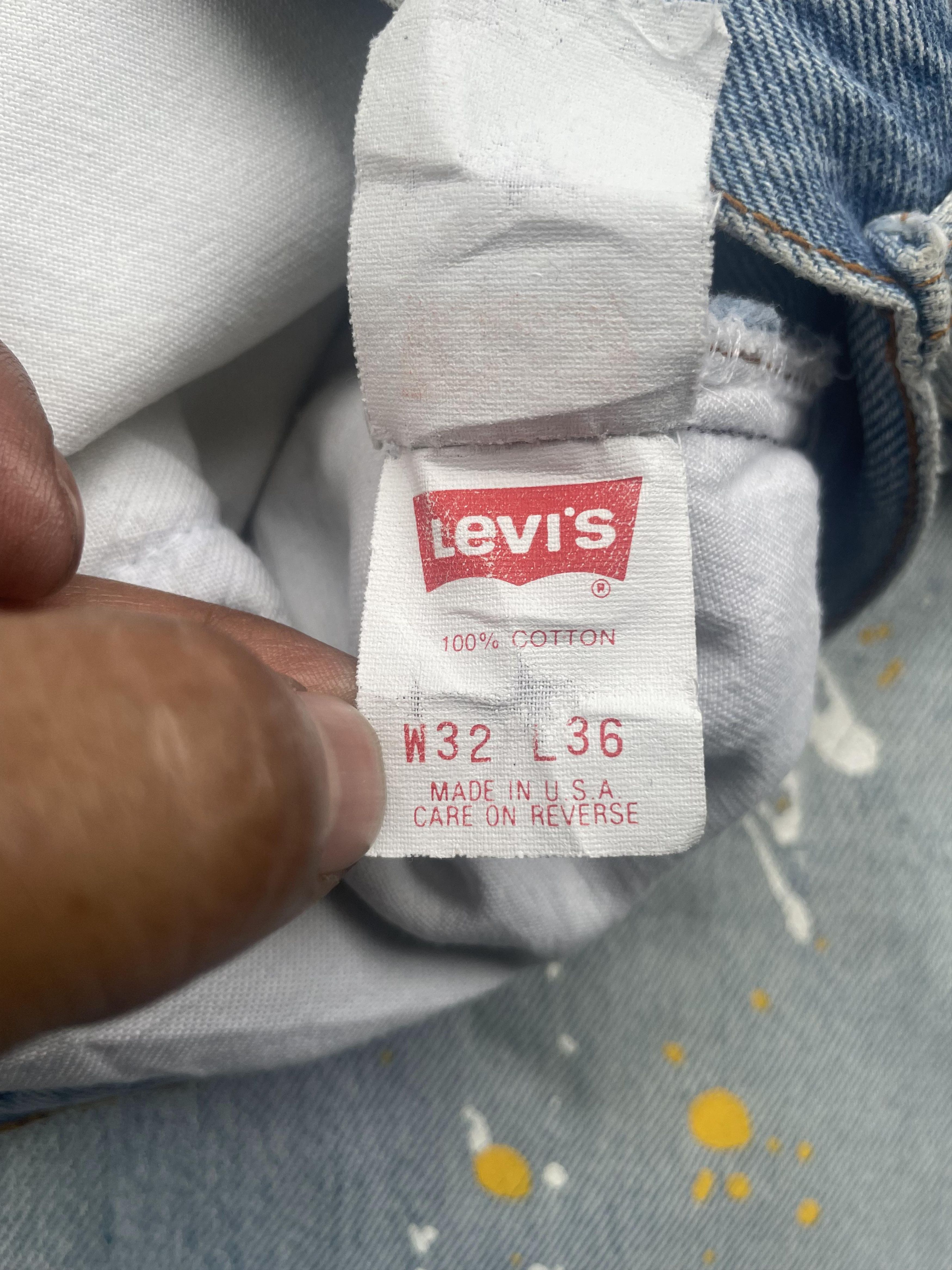 Levi's Vintage 1991 Levis 501 XX e Painted denim Size US 30 / EU 46 - 8 Thumbnail