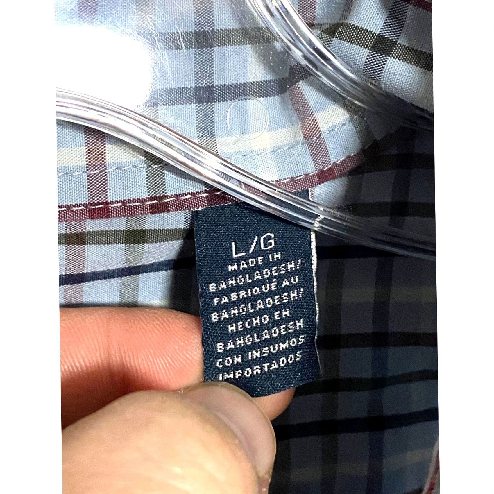Arrow Arrow Plaid Button-Down Long Sleeve Shirt Mens L Blue Classic Preppy Business Casual Shirt Size US L / EU 52-54 / 3 - 7 Thumbnail