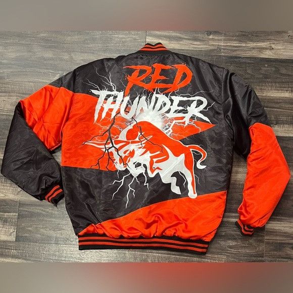 Other Men’s Retro Retro4s Red and Black Graphic Jacket Size US XL / EU 56 / 4 - 2 Thumbnail