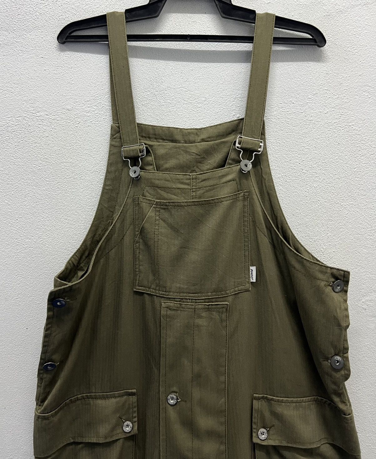 Japanese Brand × Vintage Vintage Y2K Style PMGO Tactical Utility Overalls Olive Green Size US 44 / EU 60 - 3 Thumbnail
