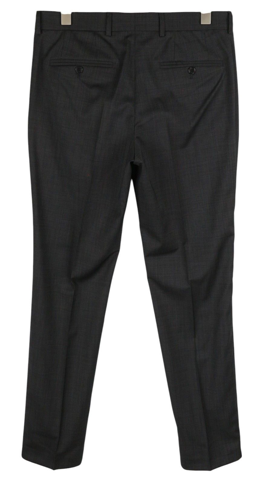 Tommy Hilfiger RHAMES 94 Long Grey Wool Patterned Tapered Leg Pants 85316 Size US 32 / EU 48 - 2 Thumbnail