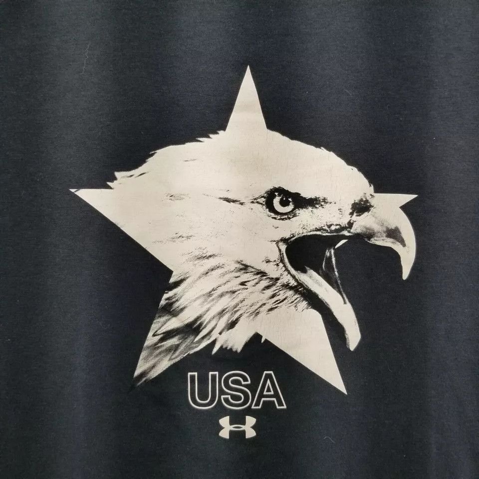 Under Armour Under Armour Shirt Mens Medium Black Short Sleeve USA Eagle Size US M / EU 48-50 / 2 - 4 Thumbnail