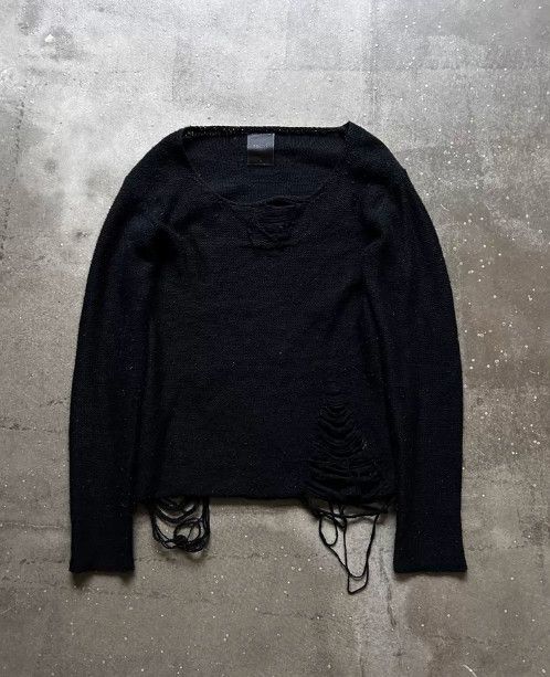 Other MIDAS 1990s Distressed Grunge Knit Top Size US S / EU 44-46 / 1 - 1 Thumbnail