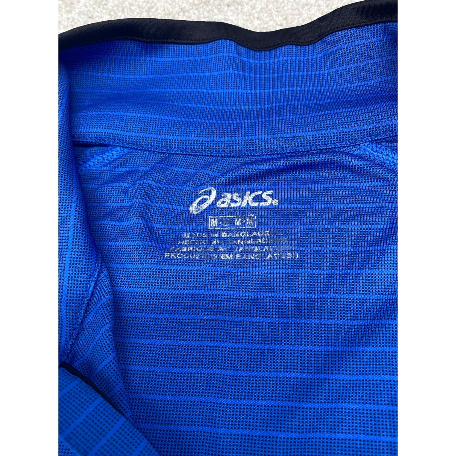 Asics ASICS Base Layer Pullover Top Mens Medium 1/4 Zip Blue Active Wicking Running Size US M / EU 48-50 / 2 - 7 Thumbnail