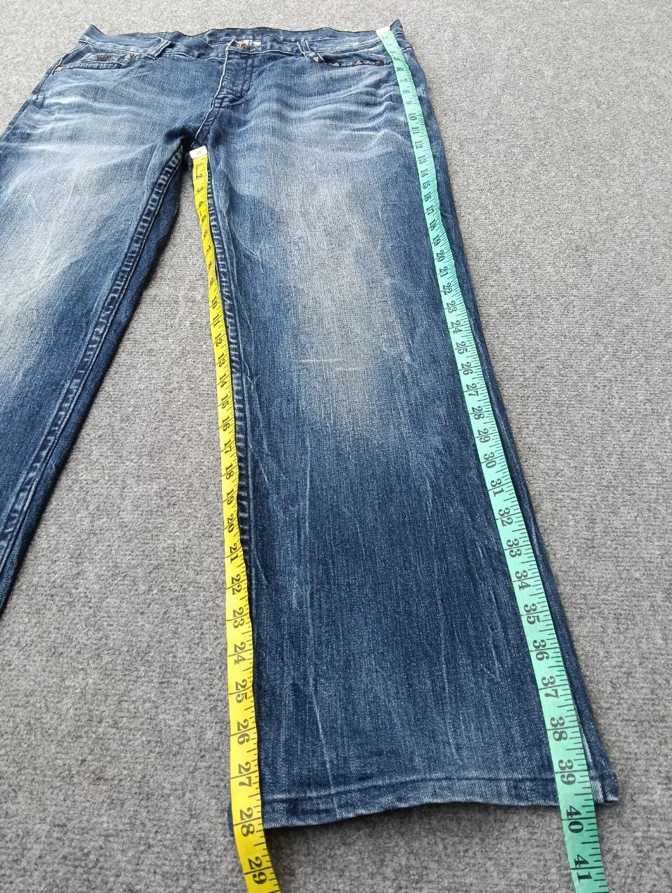Affliction Be Ambition Japanese Denim Jeans Chrome Hearts Style Button. Size US 35 - 10 Thumbnail